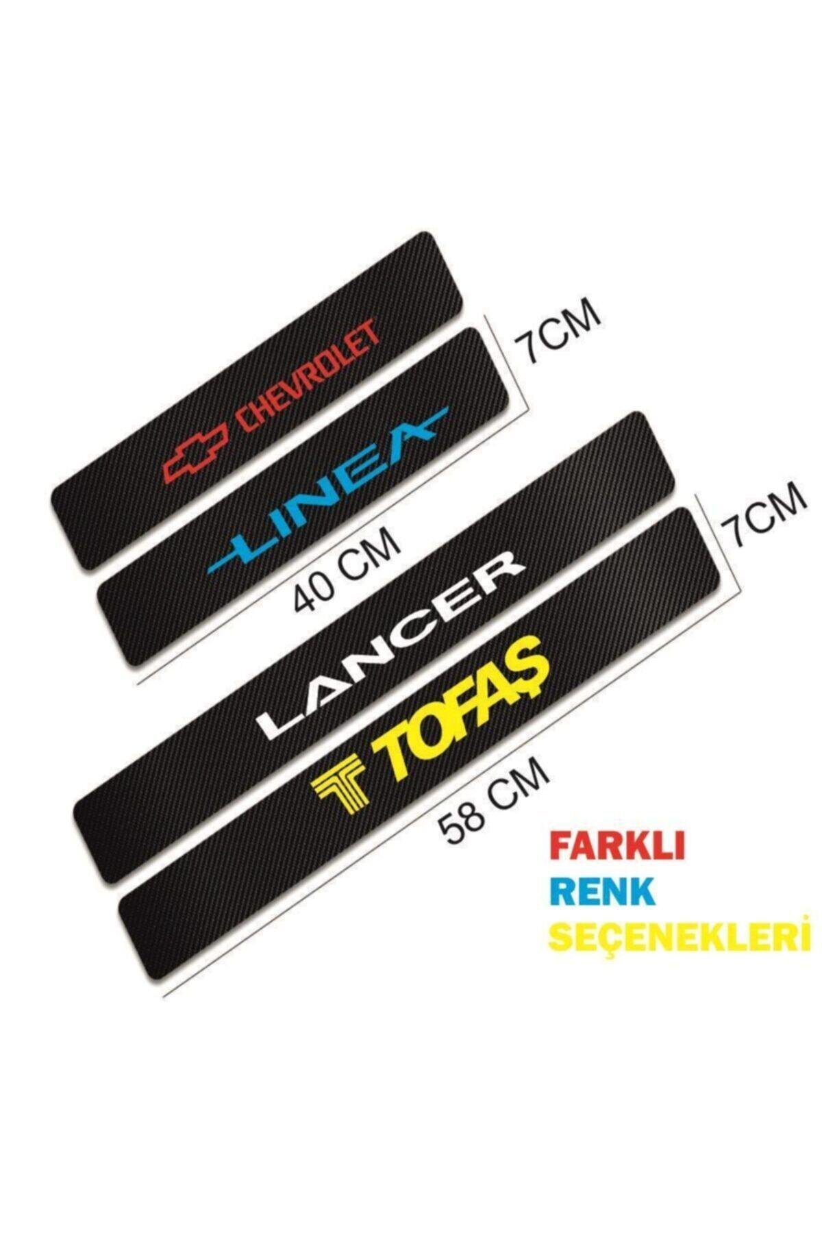 Daewoo İçin şık tasarım karbon sticker seti Aksesuar Oto Kapı Eşiği özel yeni sticker Karbon 4 Adet