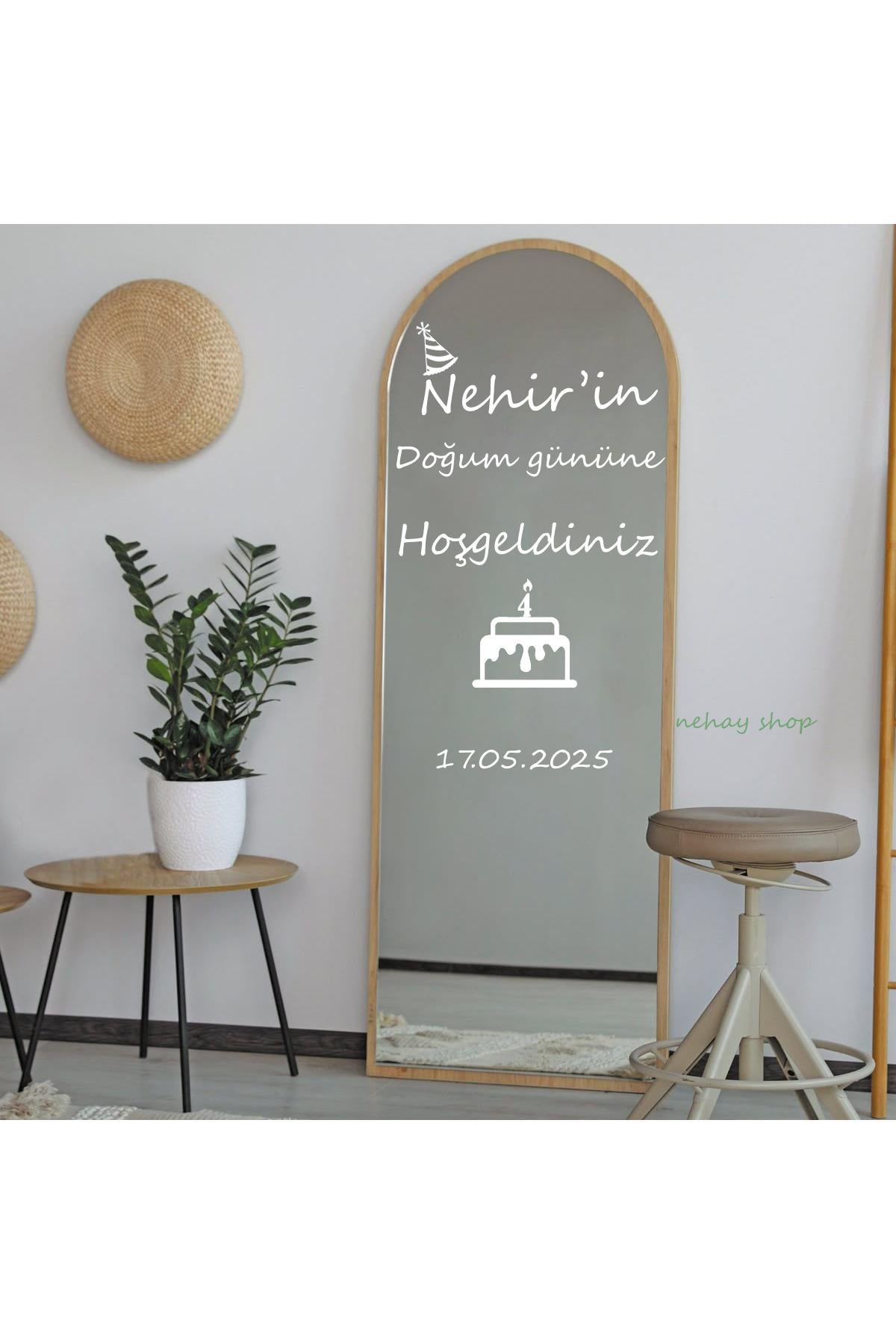 Doğum Günü, Düğün, Kına, Her Türlü Etkinlik Için Ayna Yazısı / Isminizi Mesaj Ile Belirtebilirsiniz