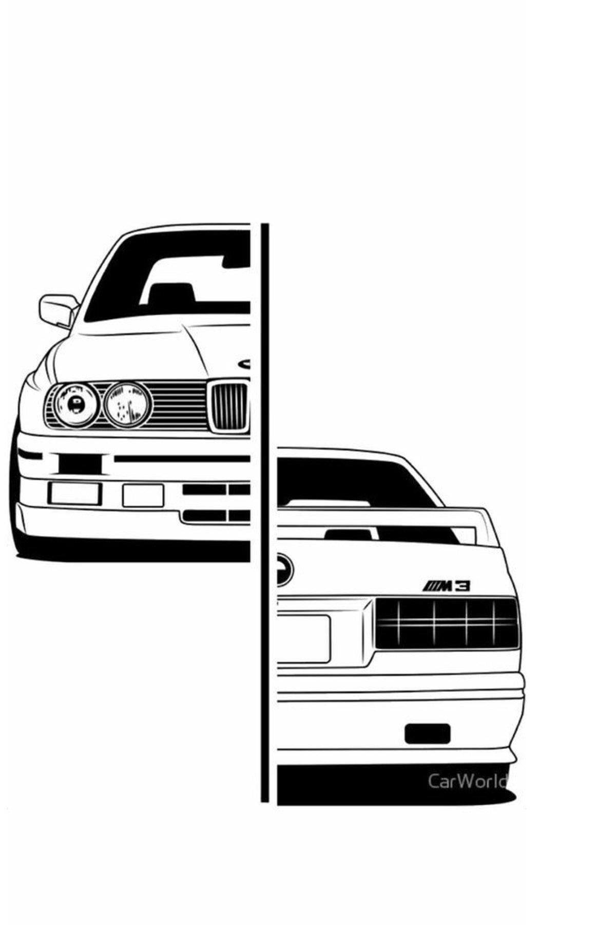 E30 İçin şık tasarım karbon sticker seti Aksesuar Logo Oto özel yeni sticker 25*25 Cm