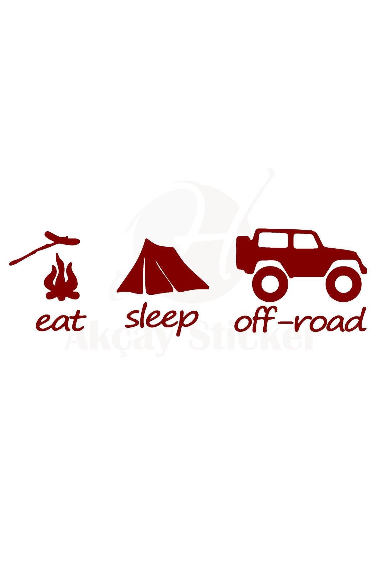 Eat Slepp Offroad Oto özel yeni sticker 4X4 özel yeni sticker Kırmızı 40*13 Cm