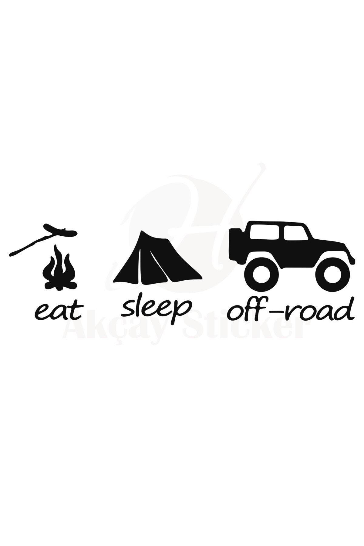 Eat Slepp Offroad Oto özel yeni sticker 4X4 özel yeni sticker Siyah 40*13 Cm