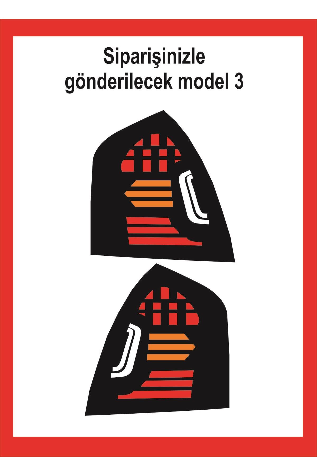 Era İçin şık tasarım karbon sticker seti Aksesuar Stop Farı Led Görünümlü Stop Kaplama Model 3