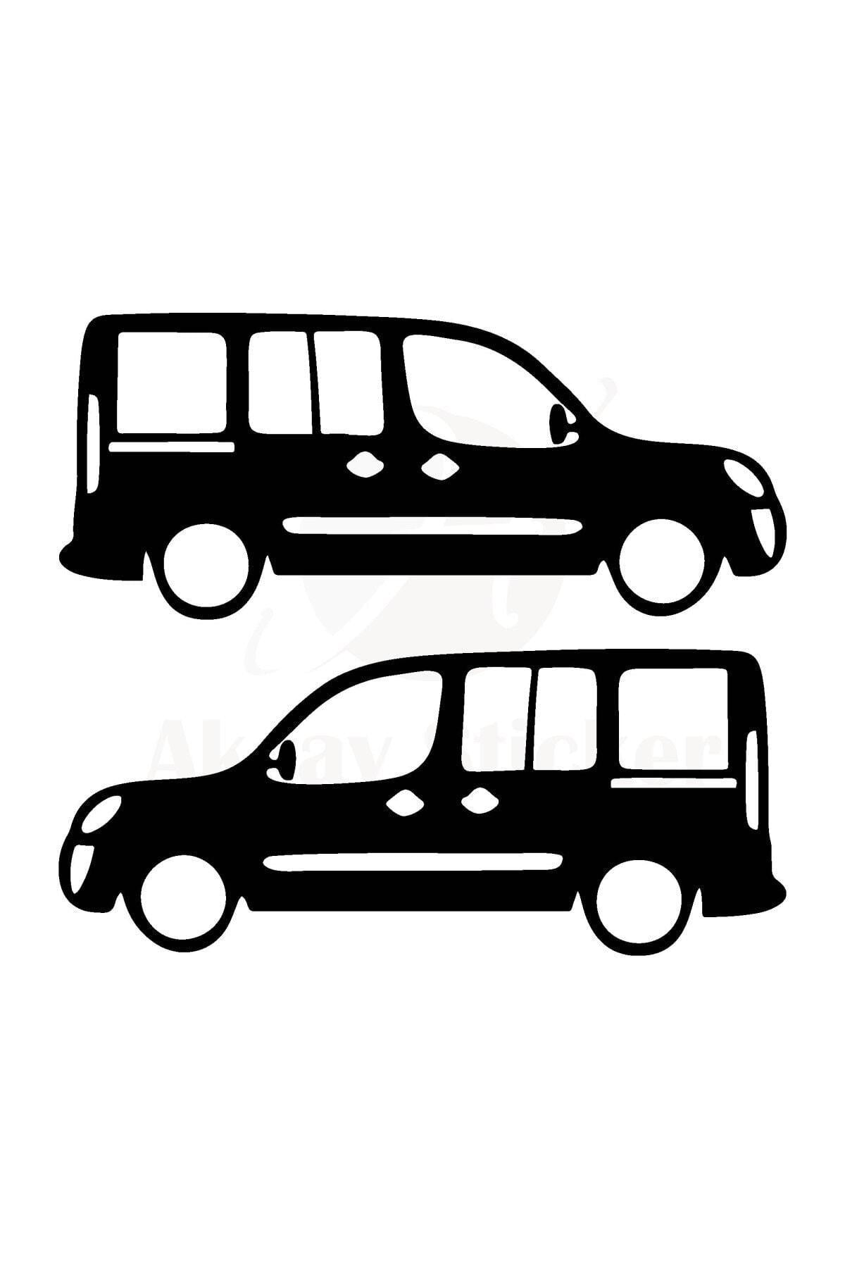 Fiat Doblo İçin şık tasarım karbon sticker seti Aksesuar Oto Cam özel yeni sticker Siyah 20*8 Cm