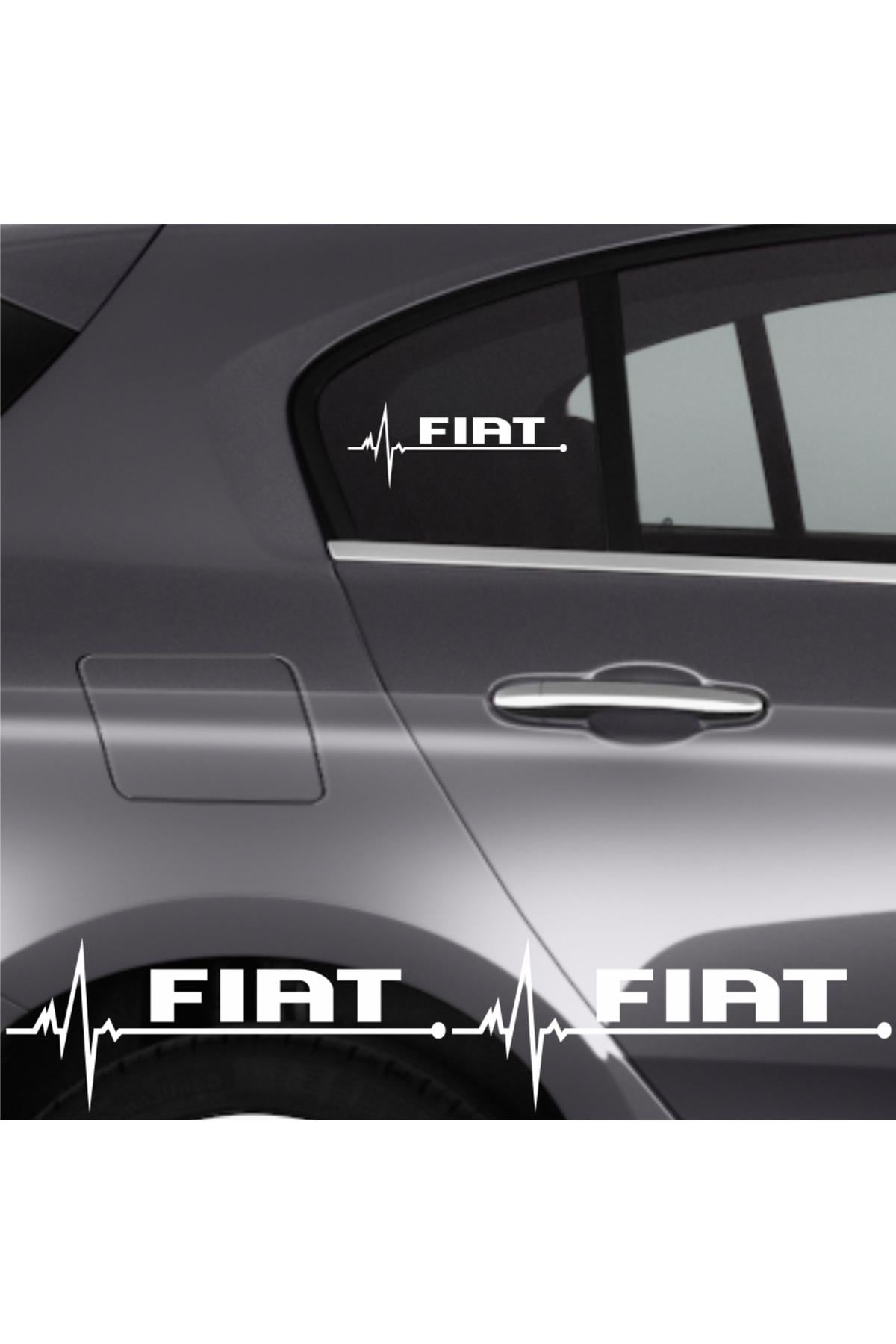 Fiat Linea İçin şık tasarım karbon sticker seti Aksesuar Oto Ritim özel yeni sticker 2 Adet 20*9 Cm