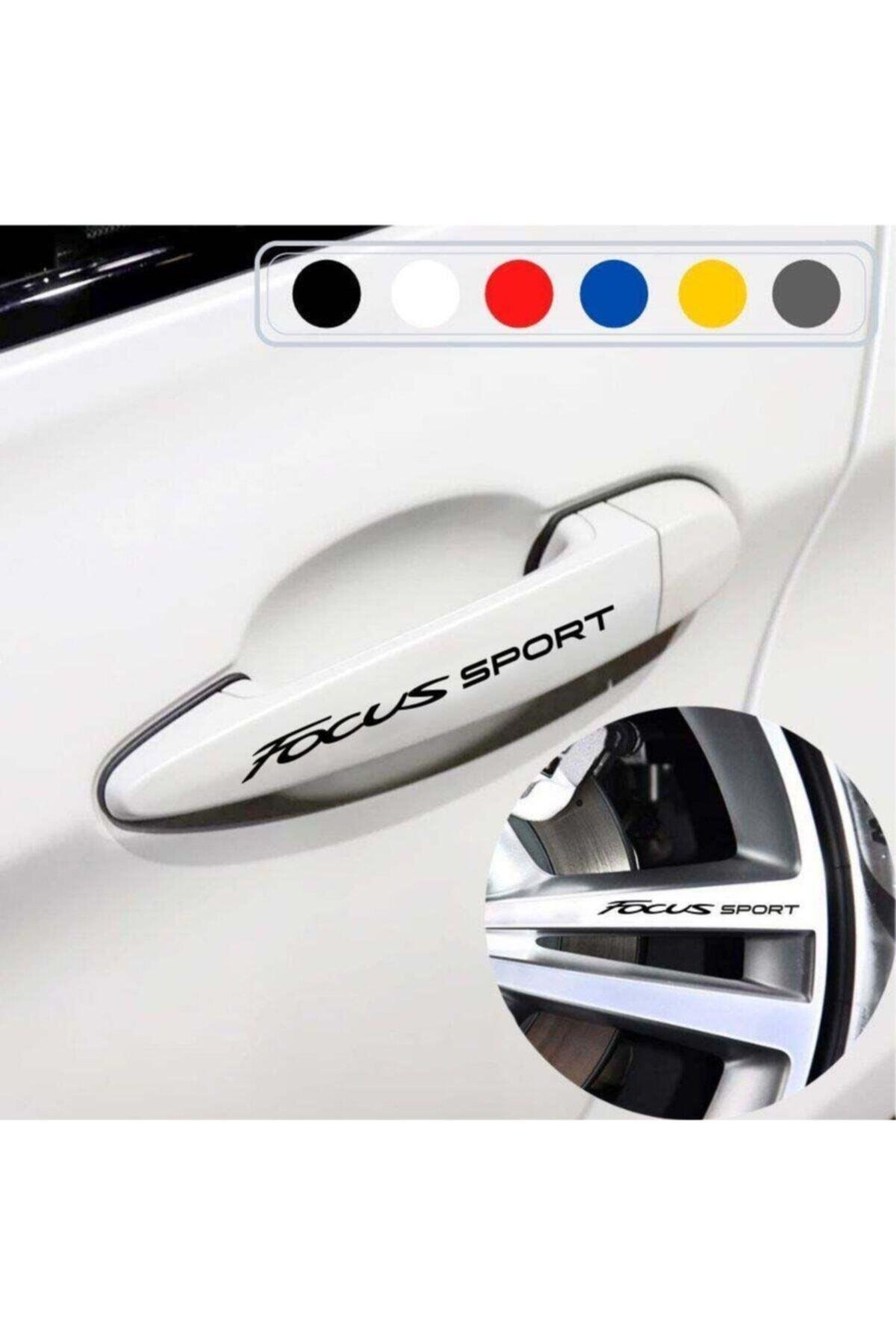 Ford Focus İçin şık tasarım karbon sticker seti Aksesuar Kapı Kolu Ve Jant özel yeni sticker 10 Adet