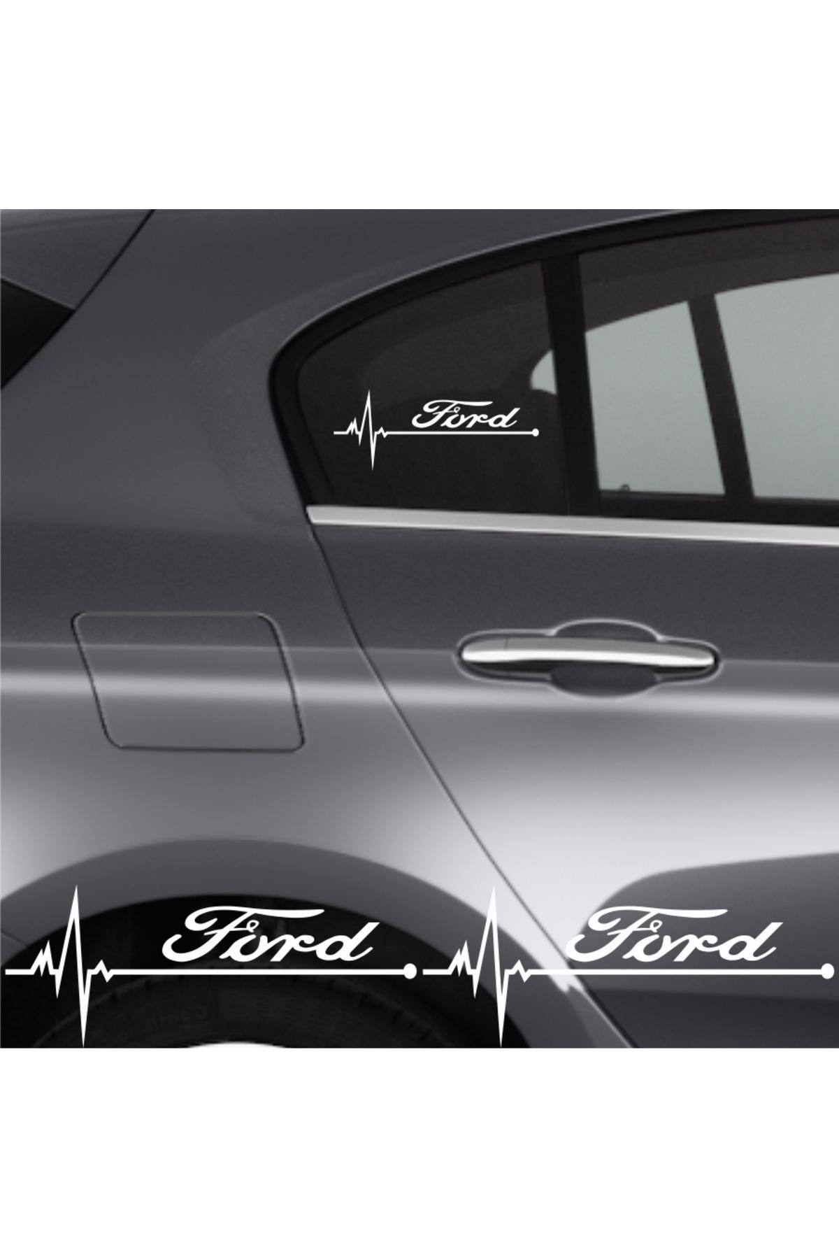 Ford İçin şık tasarım karbon sticker seti Aksesuar Oto Ritim özel yeni sticker 2 Adet 20*9 Cm