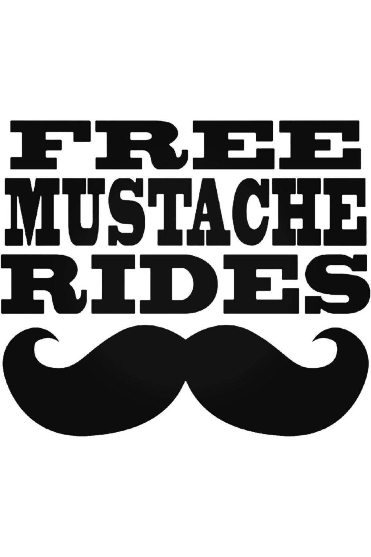 Free Mustache Rides Oto özel yeni sticker 20 Cm