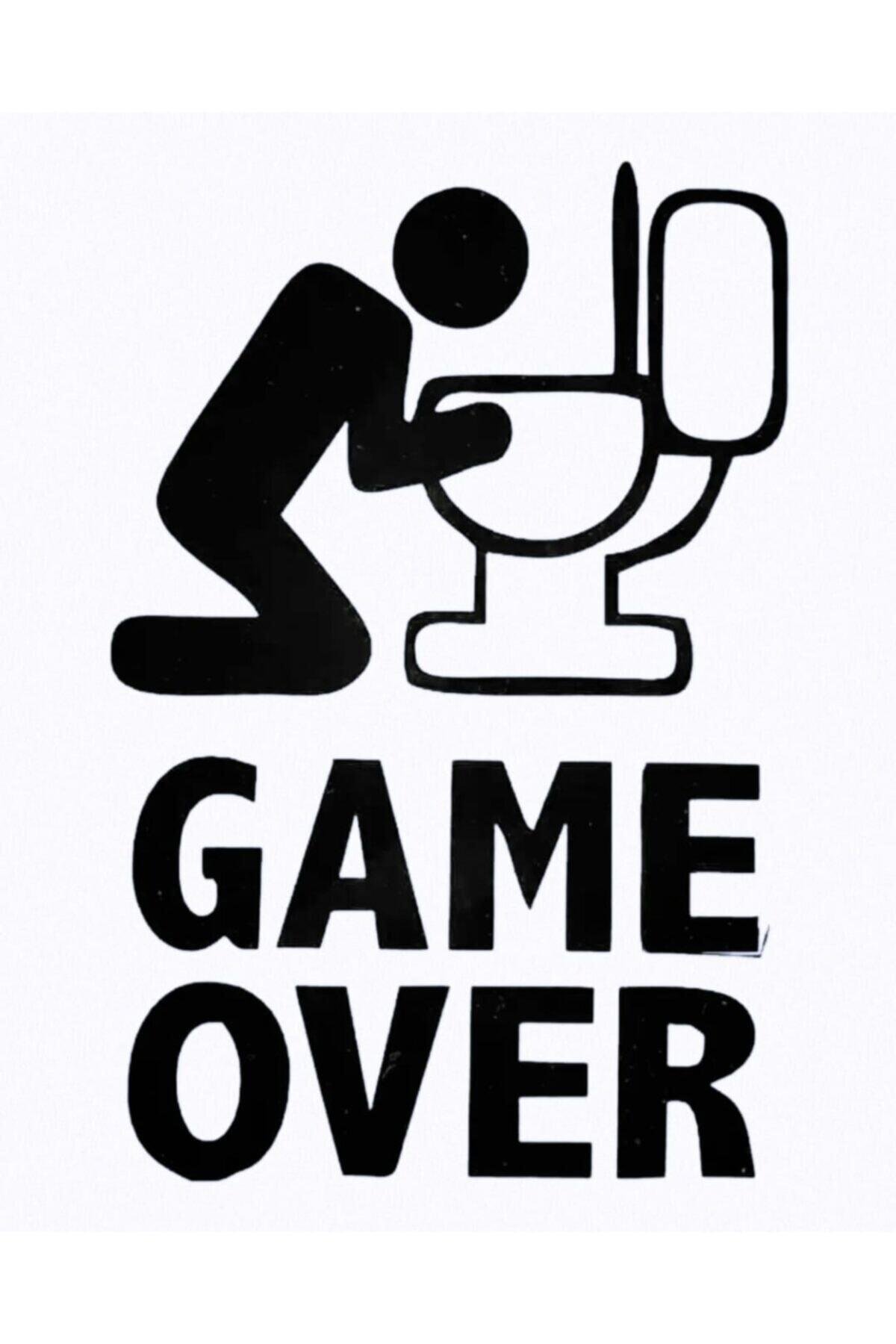 Game Over özel yeni sticker 10*15 Cm