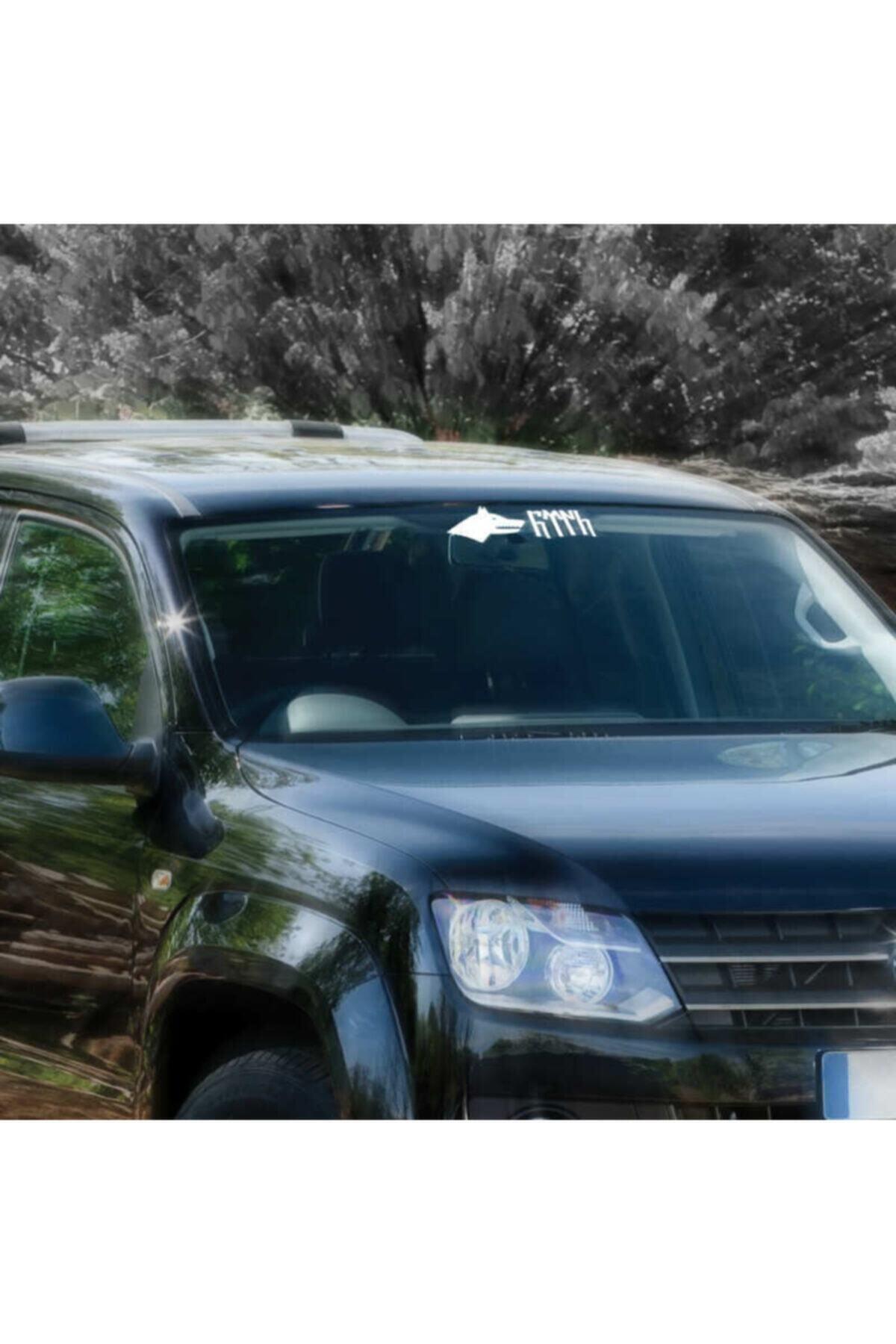 Göktürkçe Türk Yazılı Kurt Transfer özel yeni sticker Etiket 17*5 Cm