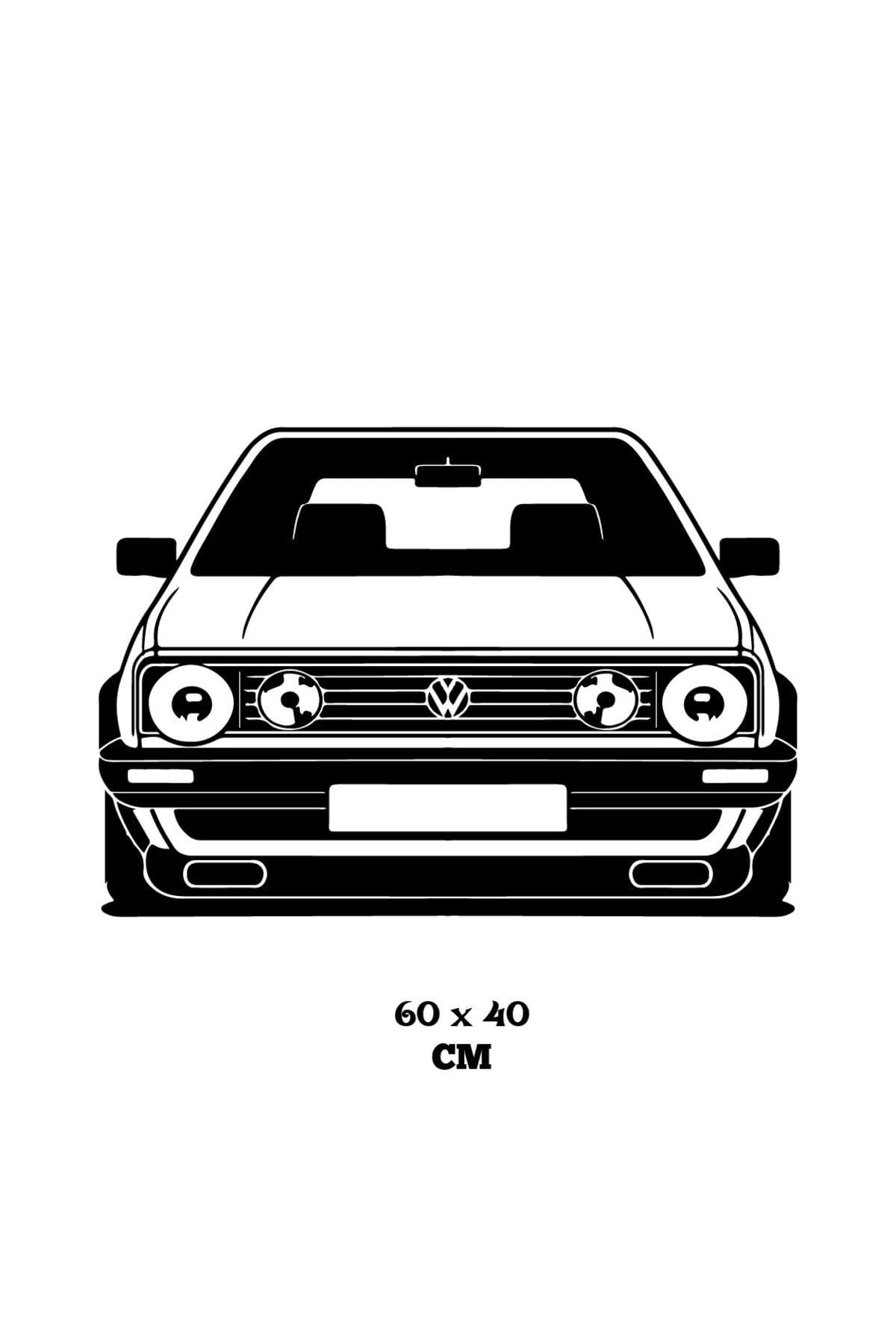 Golf Modifiyeli Araba Duvar özel yeni sticker Yapıştırma (SUDAN VE NEMDEN ETKİLENMEZ)