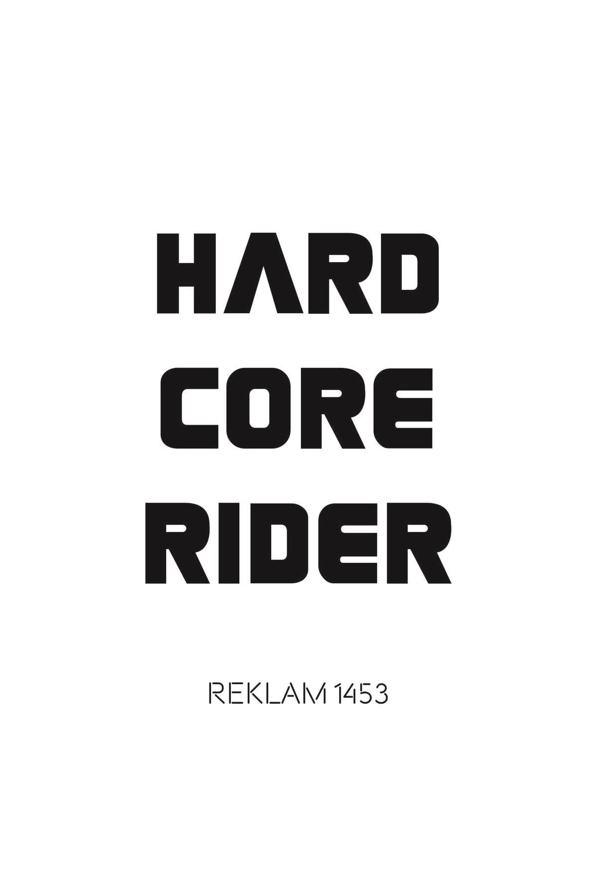 Hard Core Rider Oto Cam özel yeni sticker Siyah 20*17 Cm