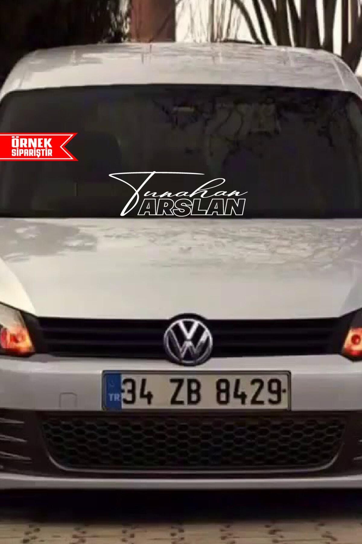İsim Soyisim Özel Tasarım Oto Cam Yazı özel yeni sticker 40*15 Cm