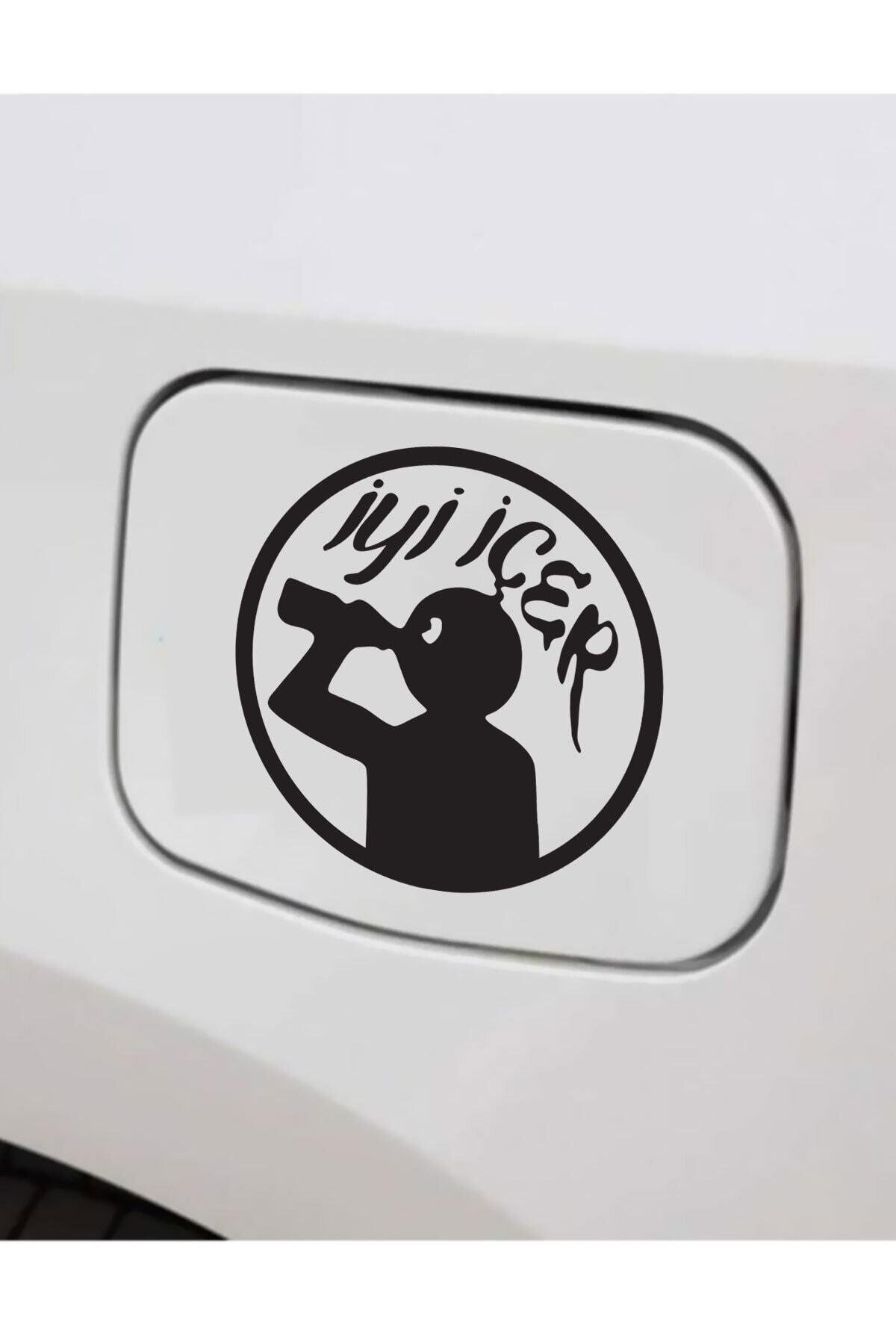 İyi İçer Komik Oto Yakıt Depo Kapağı özel yeni sticker 10*1,51 Cm