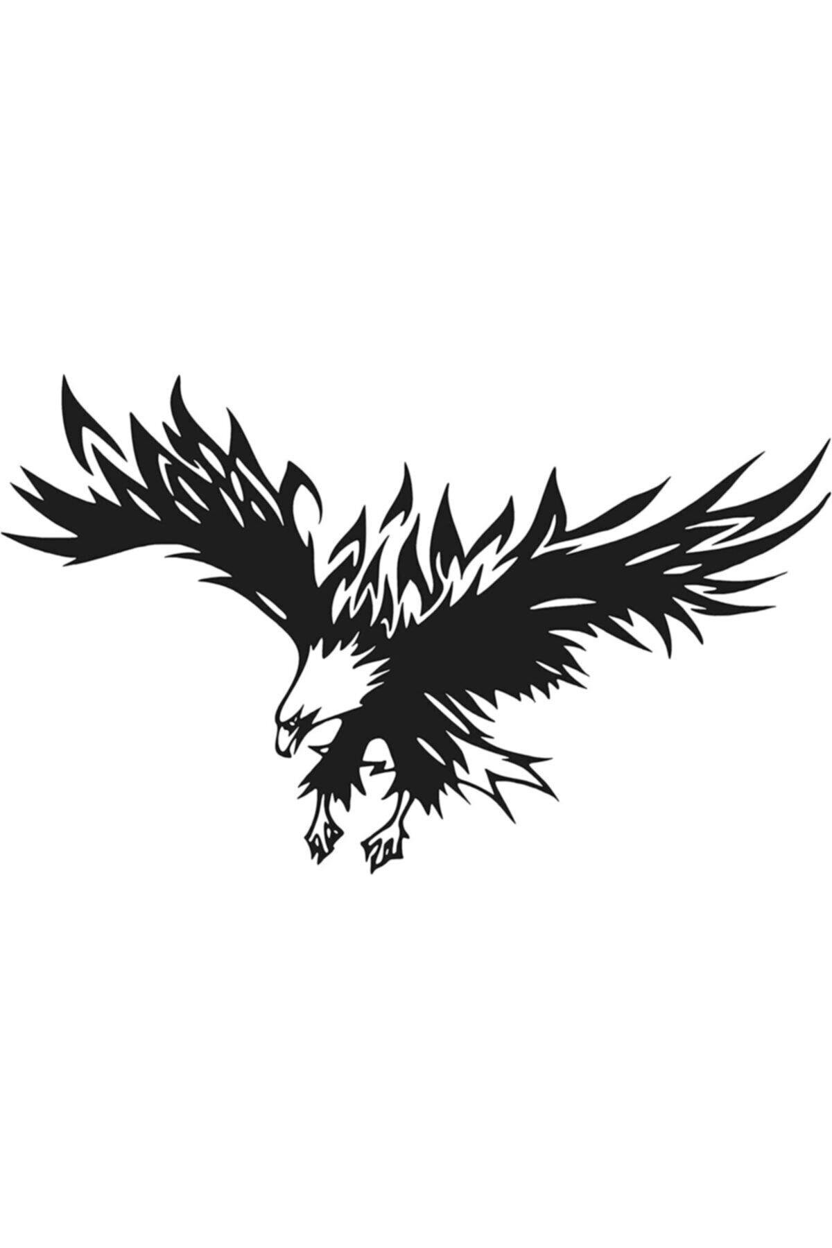 Kartal Tasarım Oto Kaput özel yeni sticker Siyah 50*80 Cm