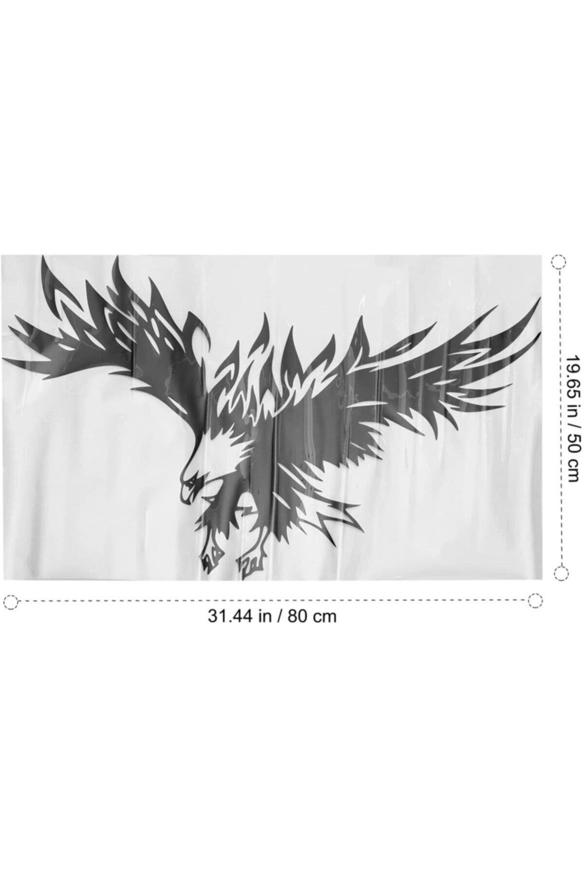 Kartal Tasarım Oto Kaput özel yeni sticker Siyah 50*80 Cm