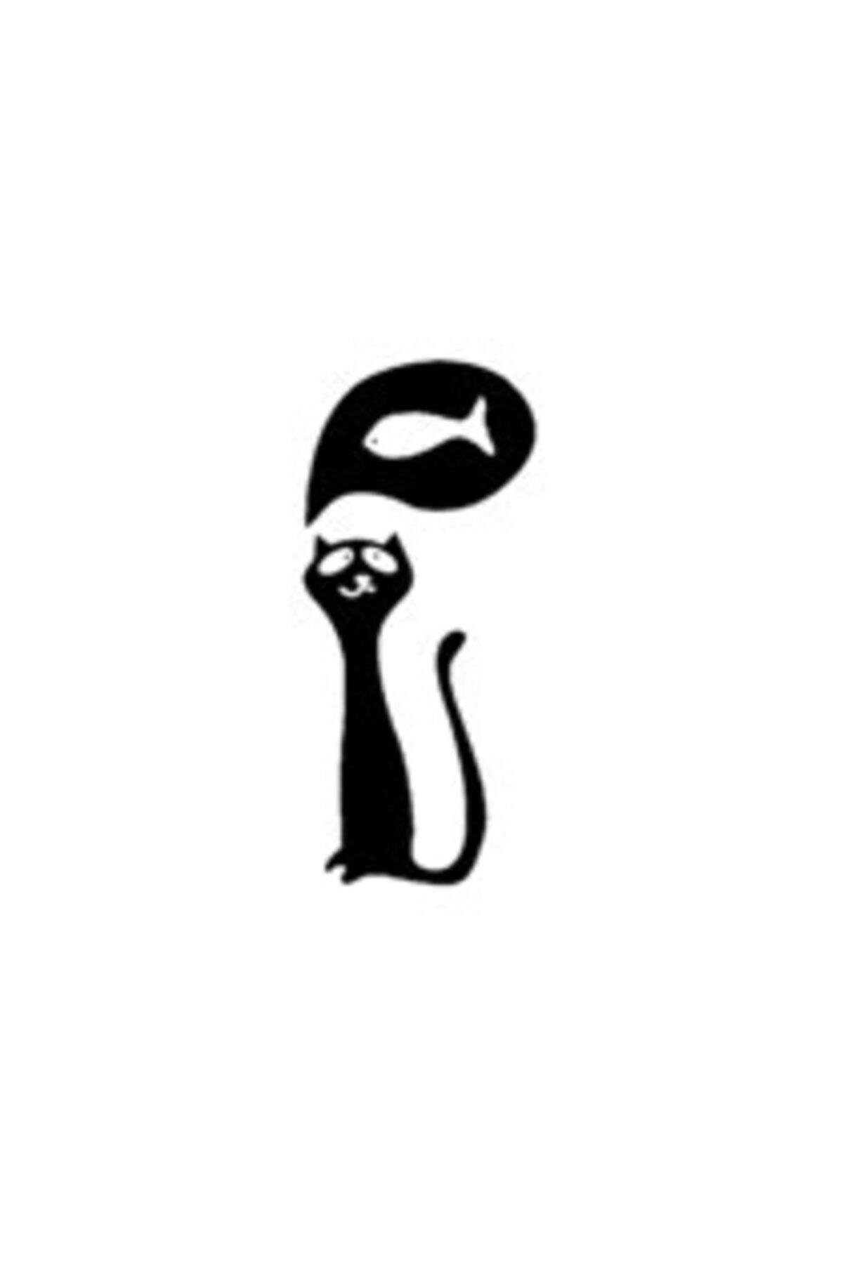 Kedi Tasarım Su Geçirmez Çıkarılabilir Oto özel yeni sticker 2 Parça 6*14 Cm