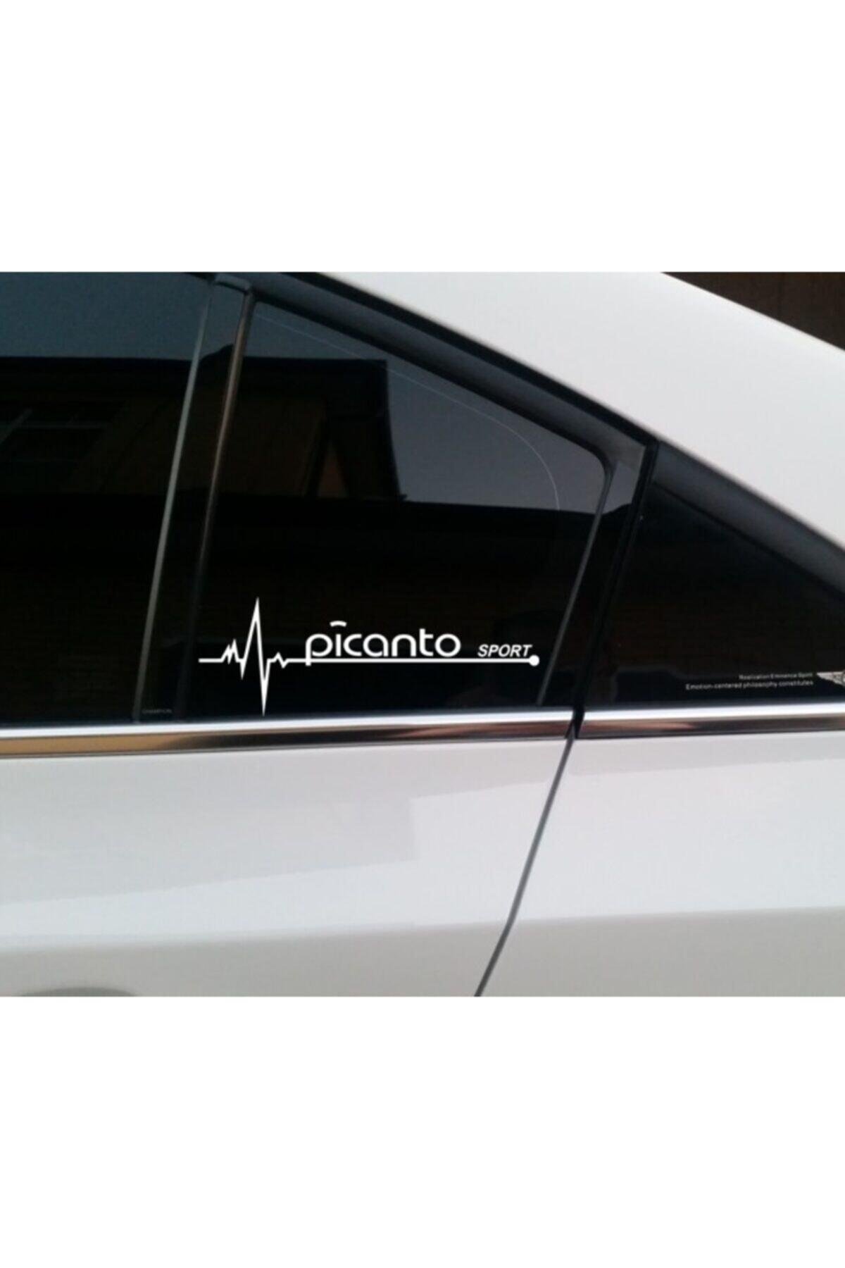 Kia Picanto İçin şık tasarım karbon sticker seti Aksesuar Oto Kapı Yan Cam özel yeni sticker 20*7 Cm
