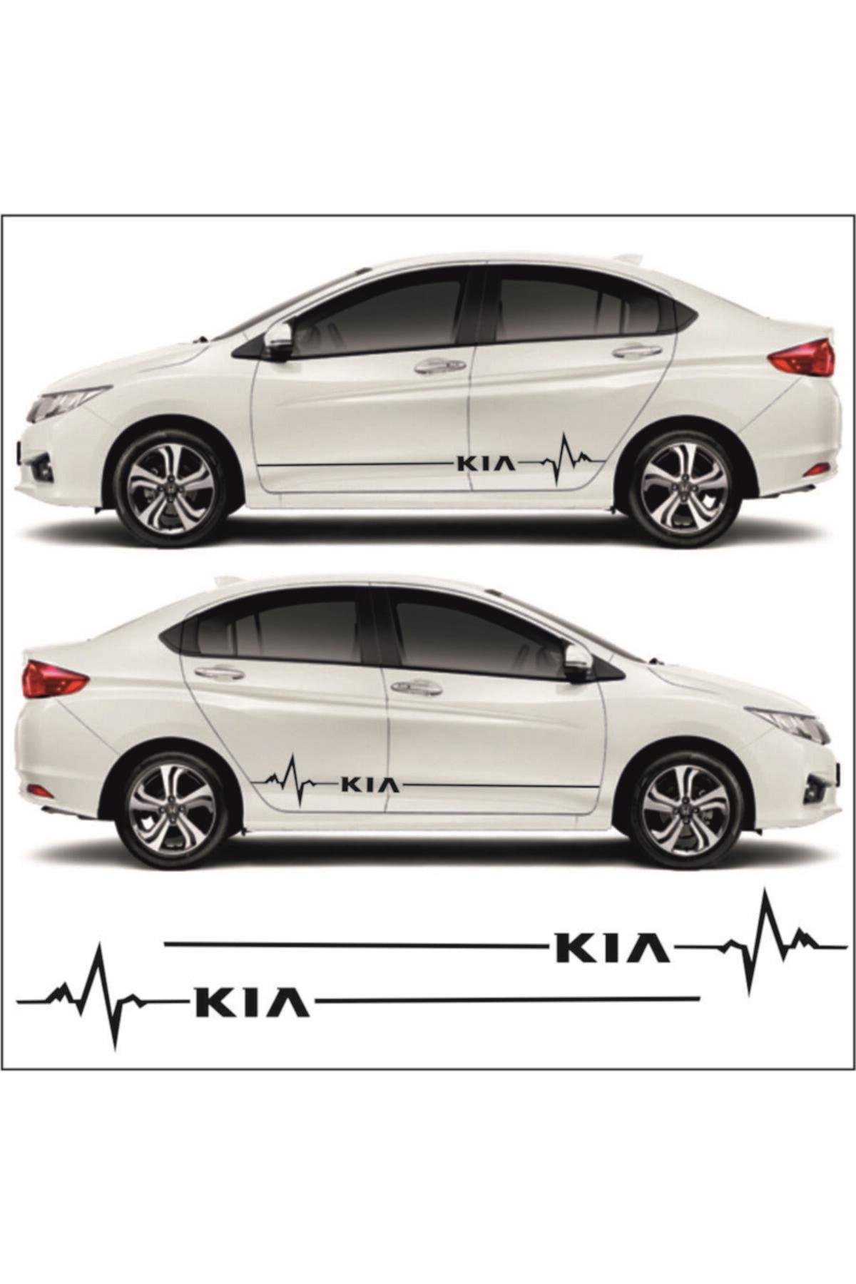 Kia Rio İçin şık tasarım karbon sticker seti Aksesuar Yan Şerit Oto Ritim özel yeni sticker