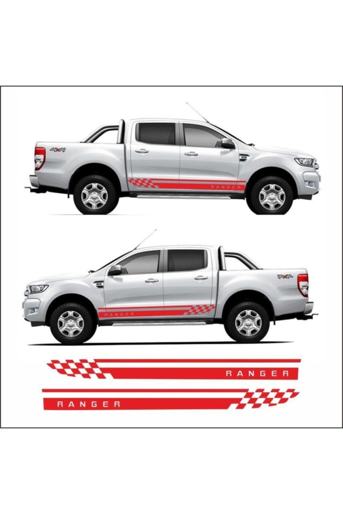Kişiye Özel Oto Yan Şerit özel yeni sticker Kırmızı Model 4