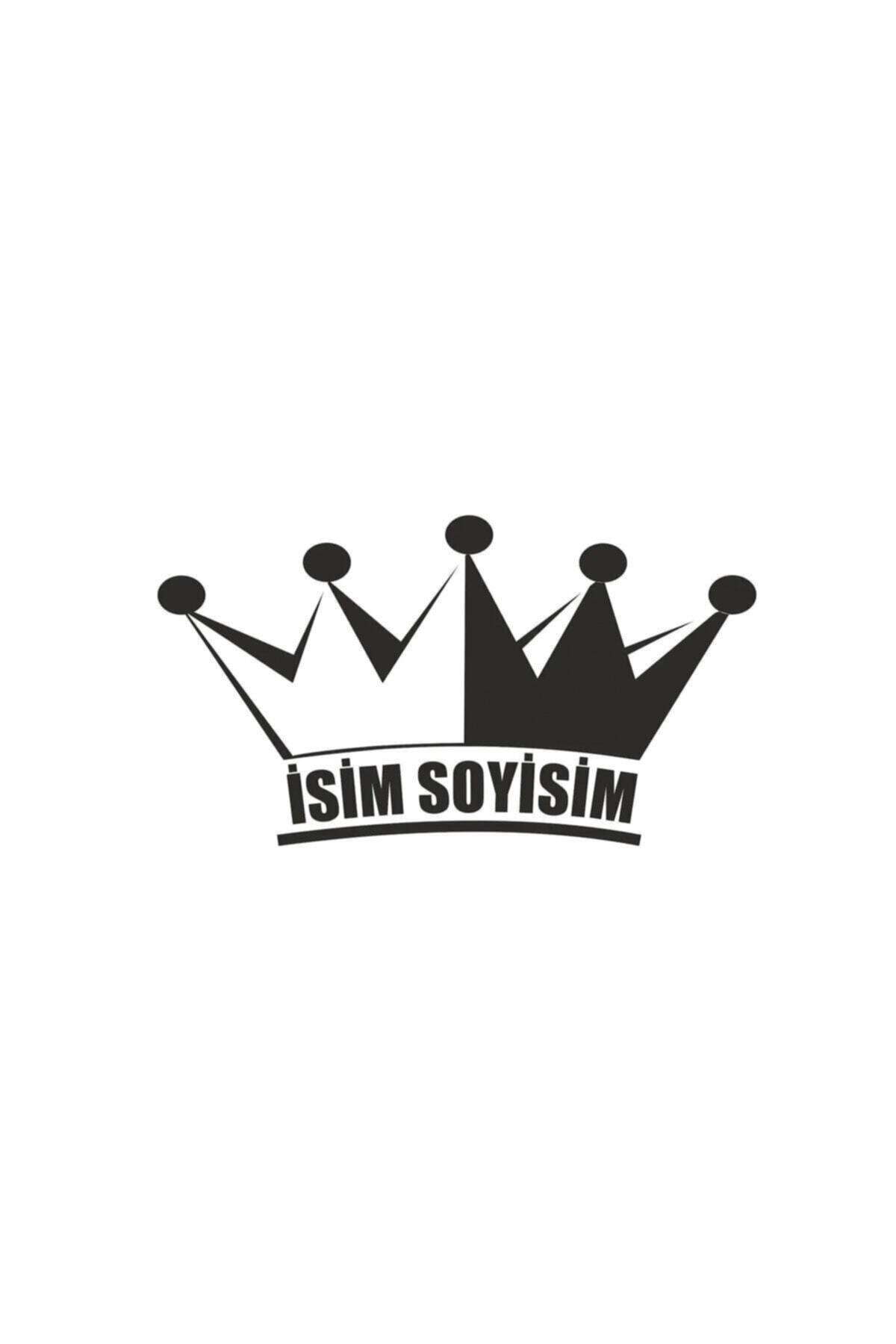 Kral Tacı Isim Soyisim Oto özel yeni sticker 30 Cm