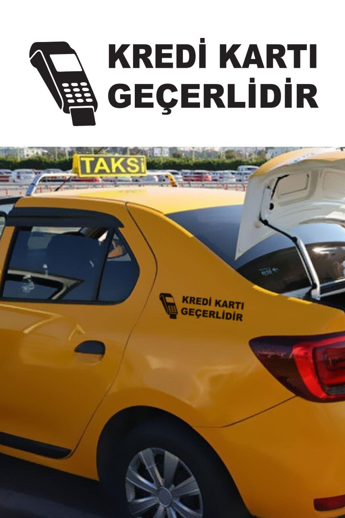 Kredi Kartı Geçerlidir özel yeni sticker 2 Adet Siyah 20*6 Cm