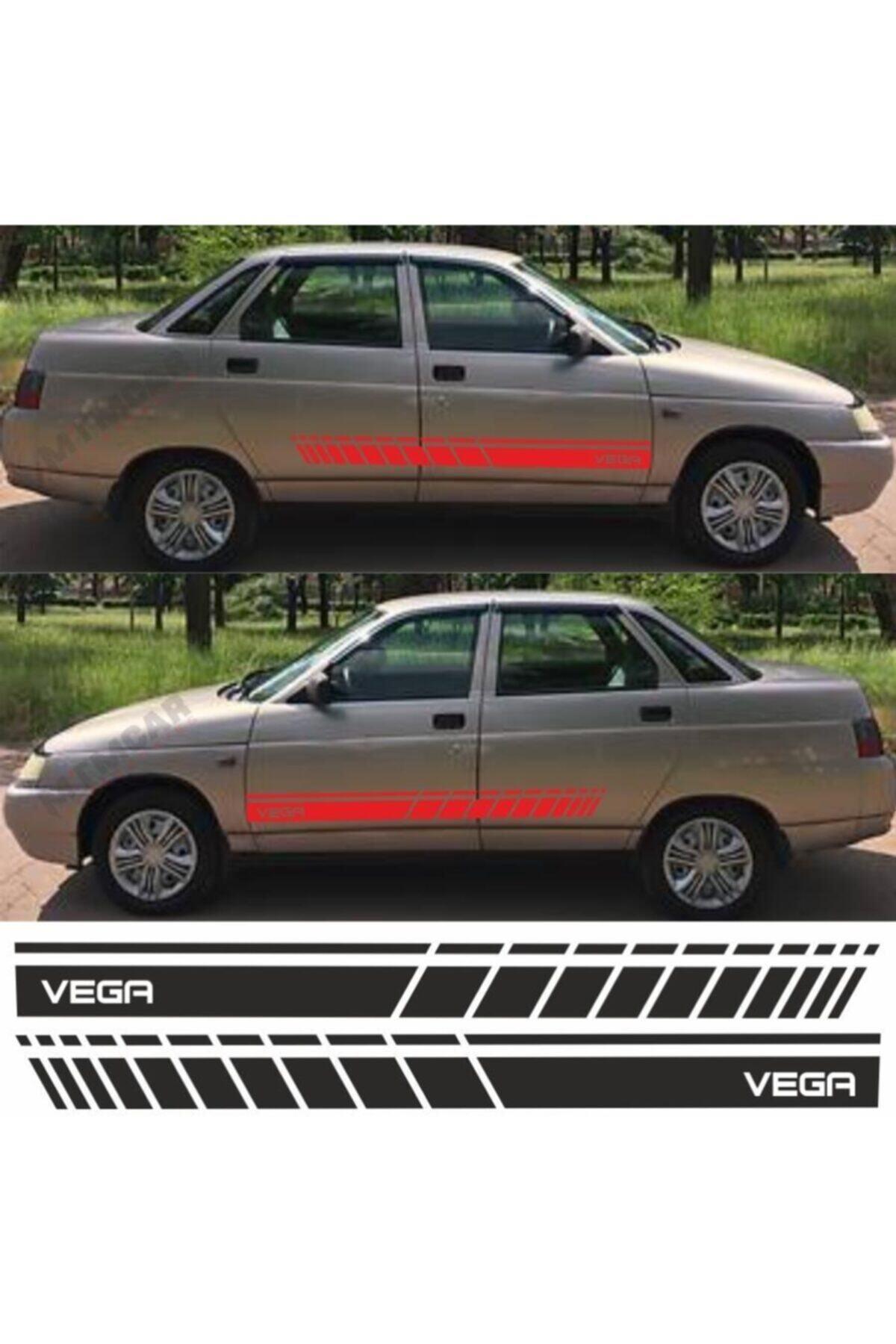 Lada Vega İçin şık tasarım karbon sticker seti Aksesuar Oto Yan Şerit özel yeni sticker