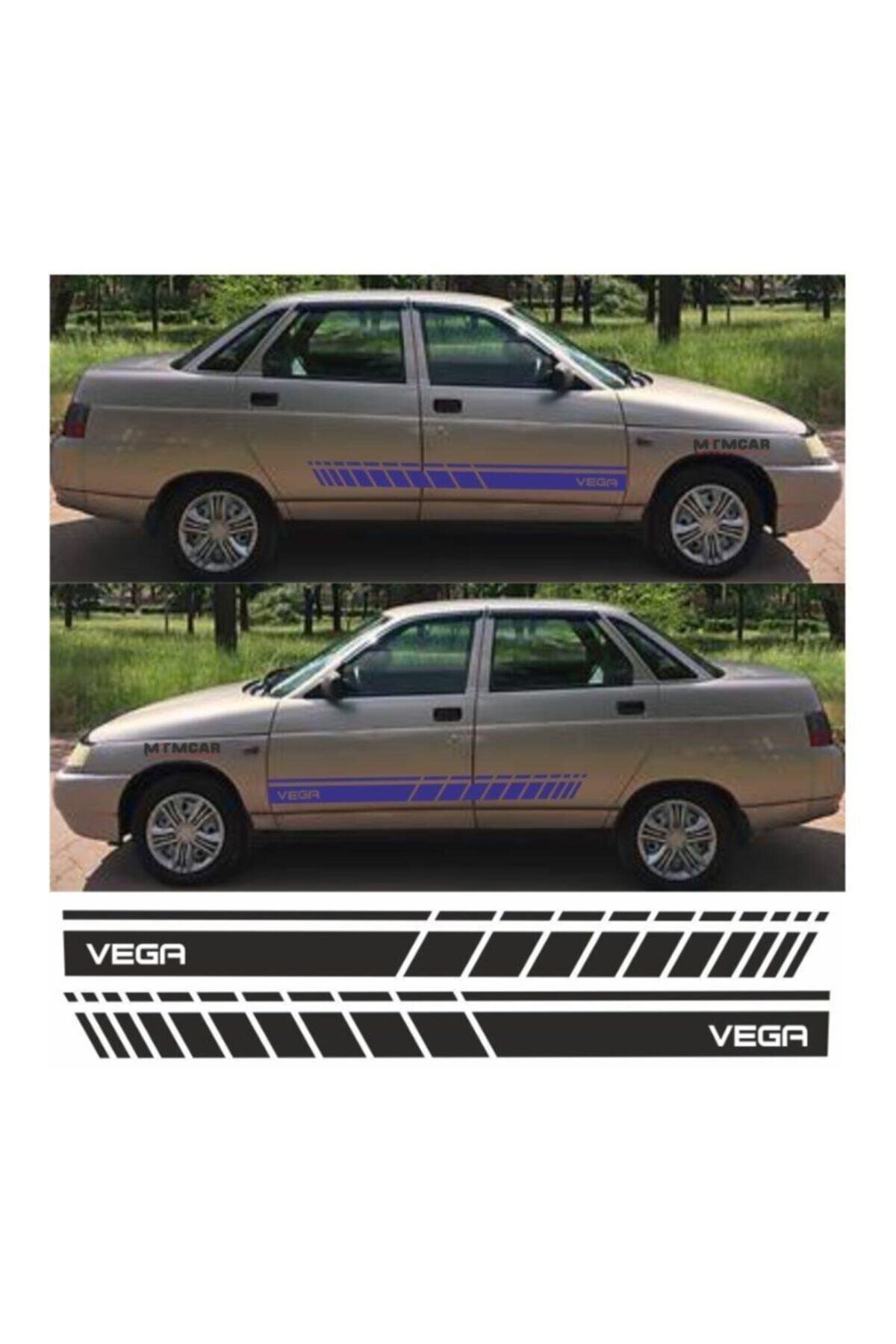 Lada Vega İçin şık tasarım karbon sticker seti Aksesuar Oto Yan Şerit özel yeni sticker