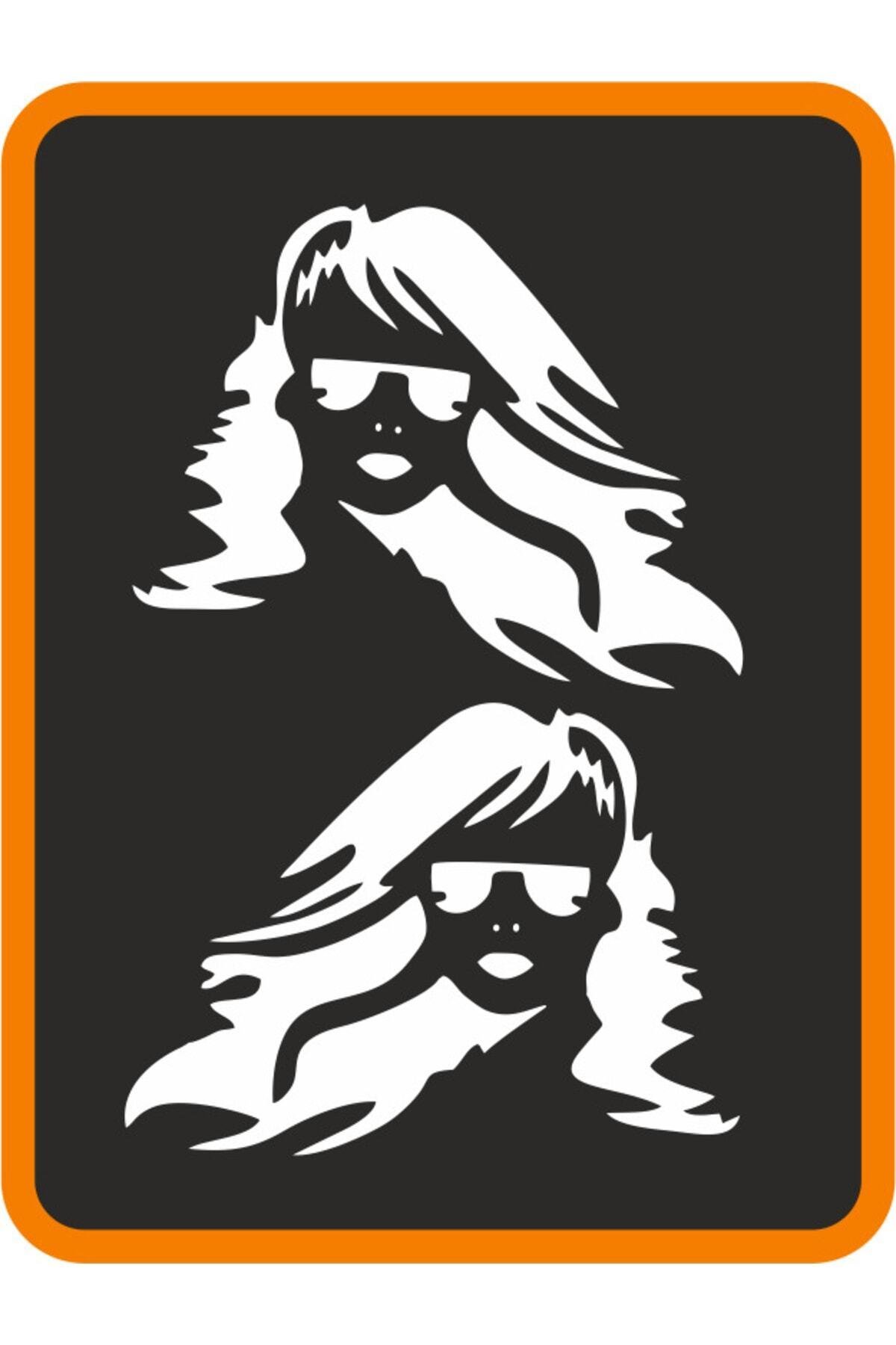 Madonna 2 Adet Sağ-Sol Takım Ticari Araç Oto özel yeni sticker 40*30 Cm Beyaz