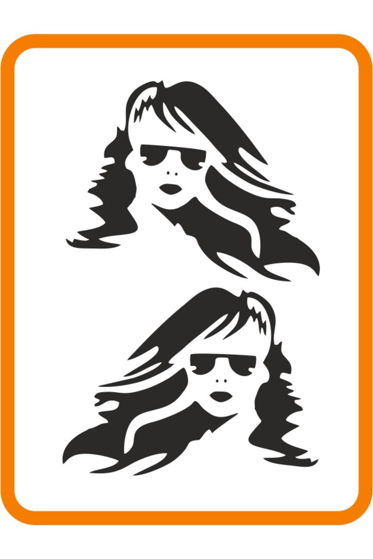 Madonna 2 Adet Sağ-Sol Takım Ticari Araç Oto özel yeni sticker 40*30 Cm Siyah