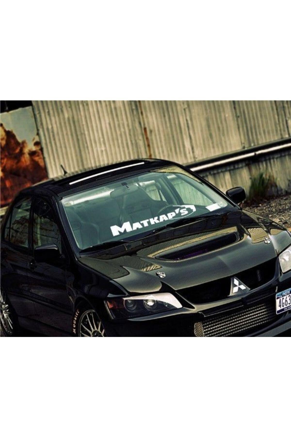 Matkaps Ön Cam Yazı özel yeni sticker 53*15 Cm
