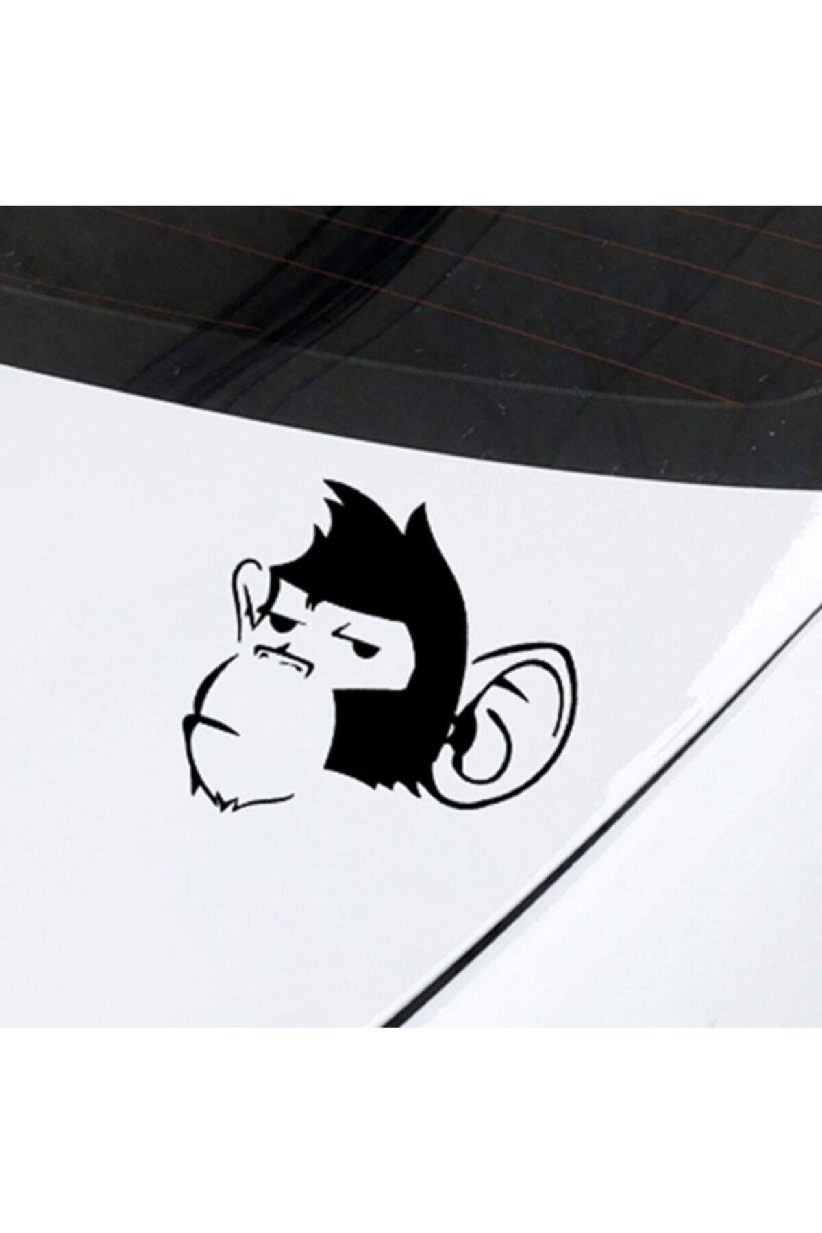 Maymun Kafası Tasarım Karikatür Oto özel yeni sticker 10*10 Cm
