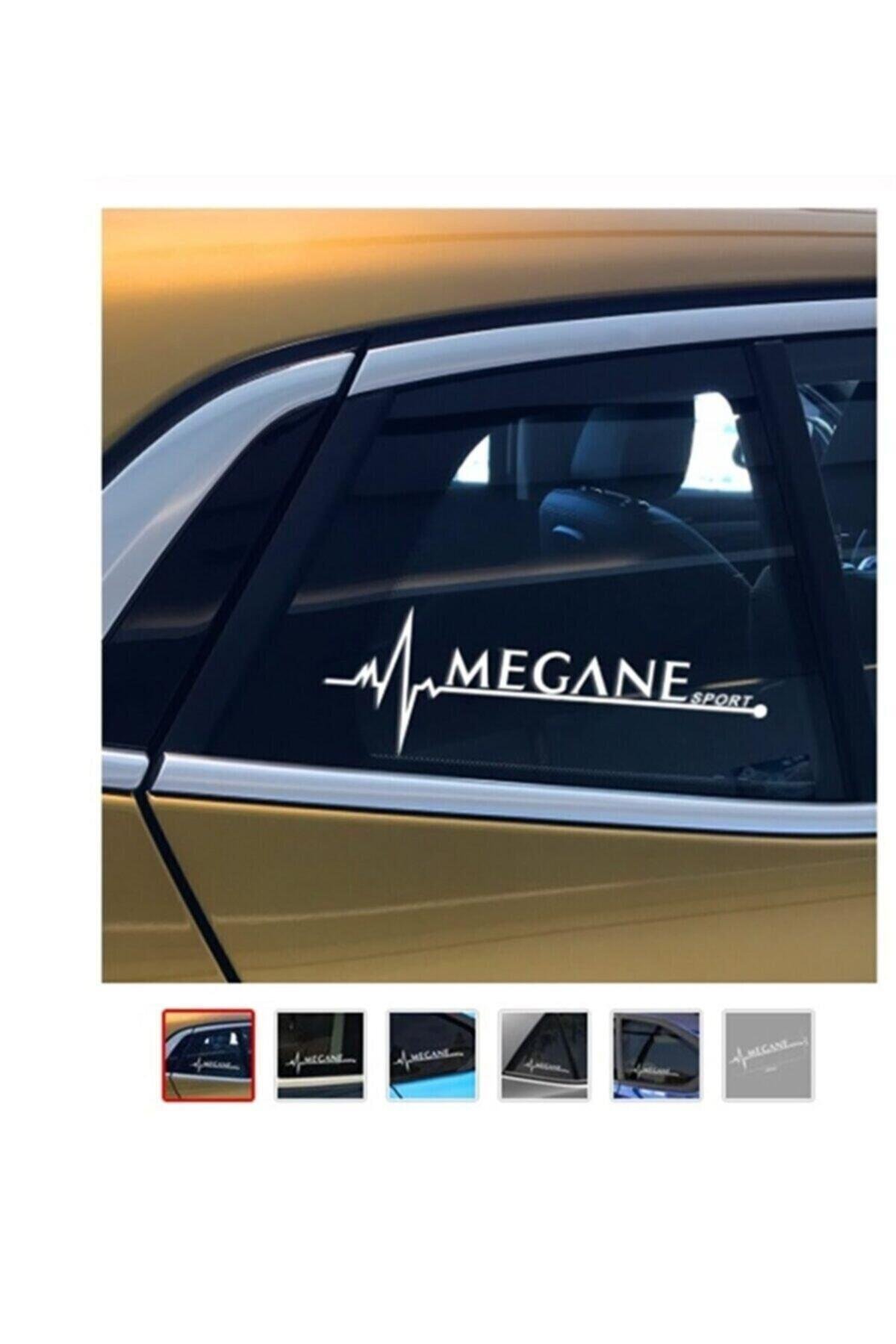 Megan Sport Oto özel yeni sticker 2 Adet Beyaz 20*7 Cm