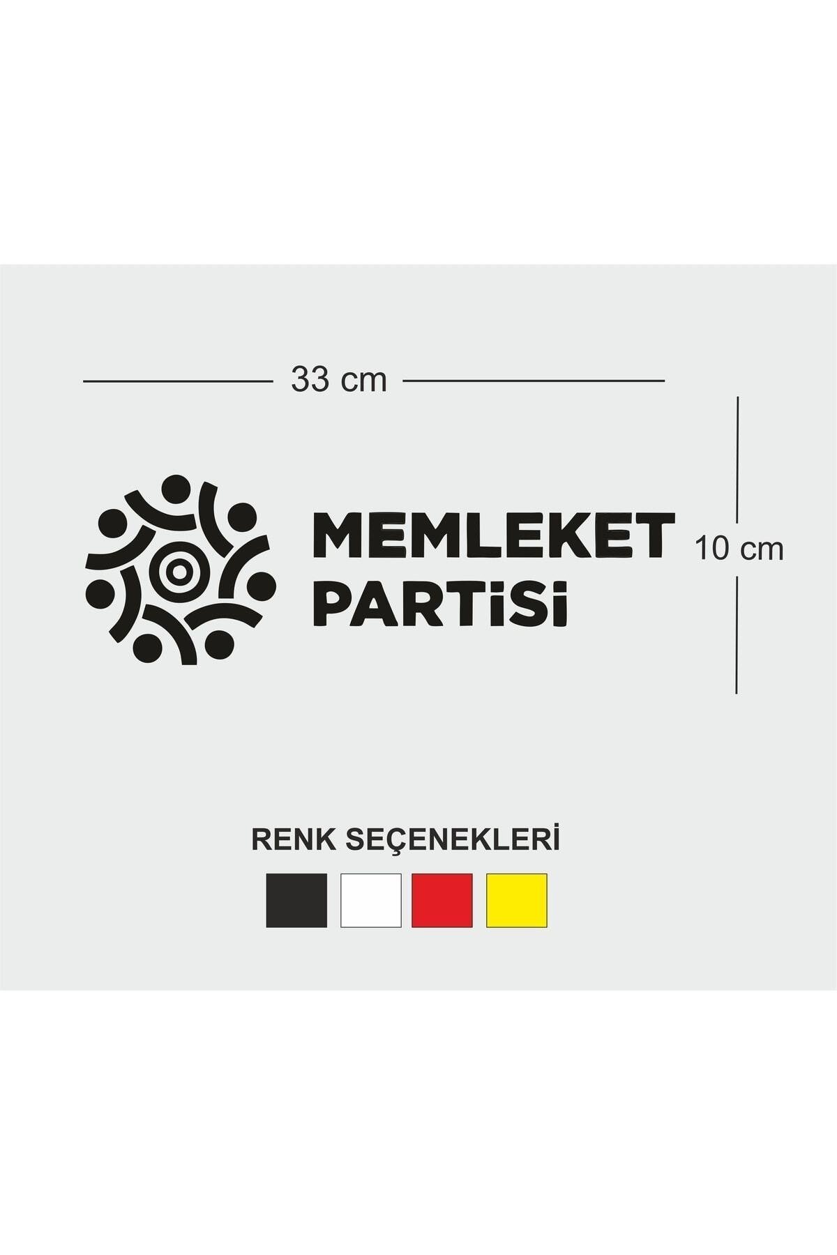 Memleket Partisi Logo Oto özel yeni sticker Siyah 33*10 Cm