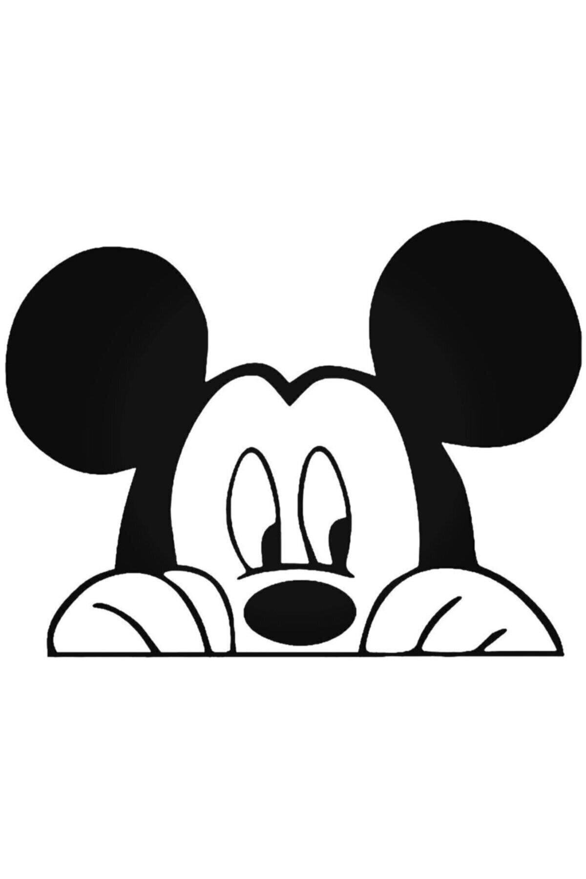 Mickey Mouse Peeking Oto özel yeni sticker 20 Cm