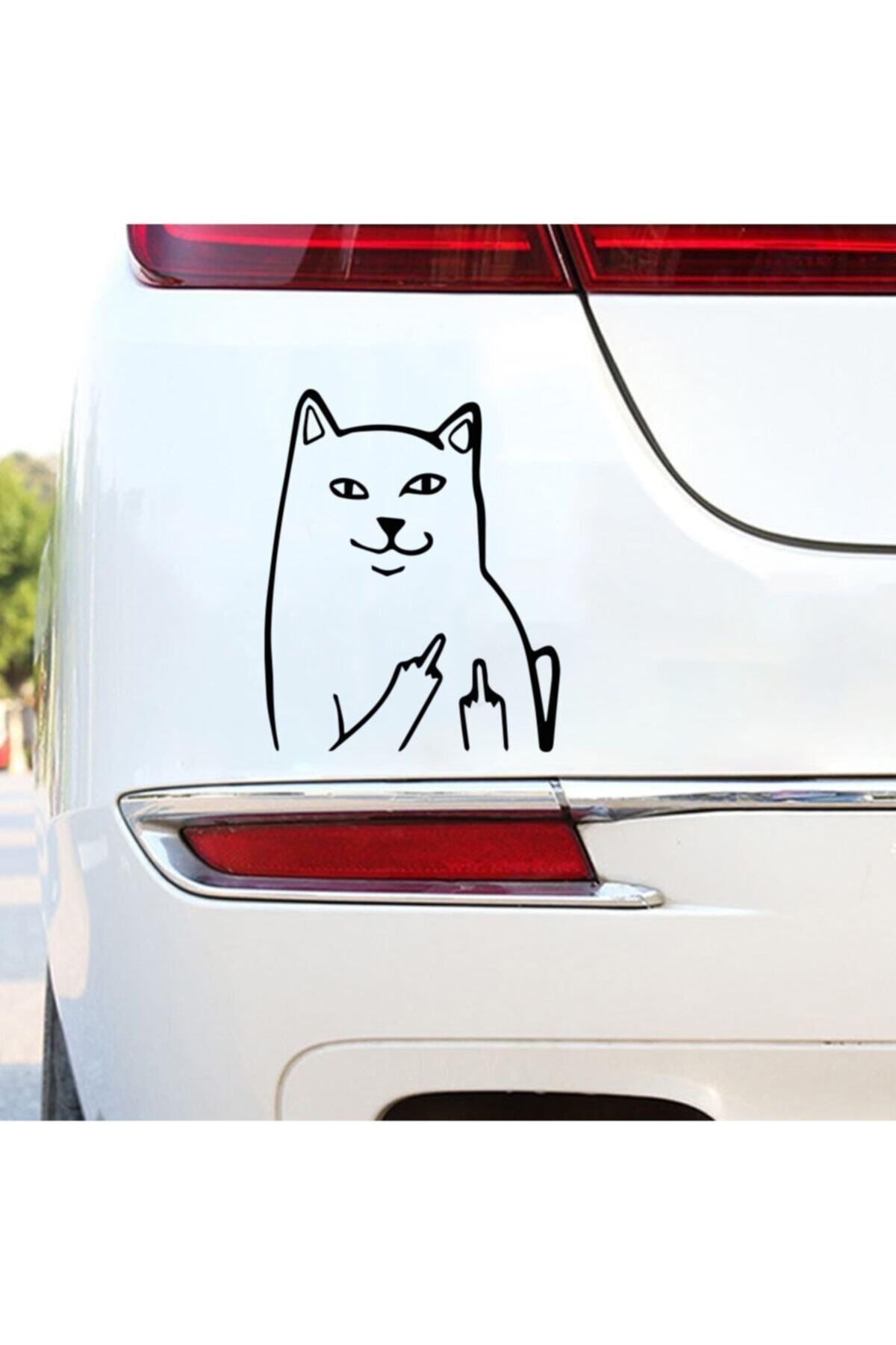 Mizahi Cam Ve Araç Arkası özel yeni sticker Siyah 10*8 Cm