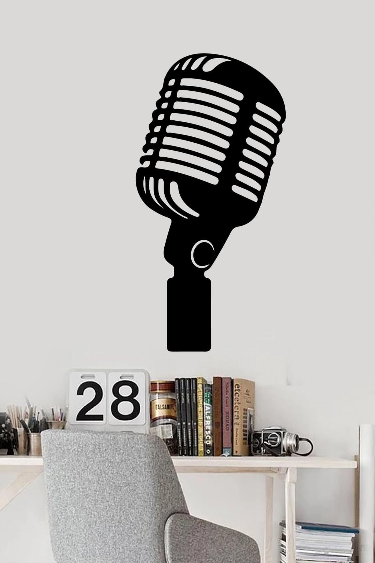 Mülsüm Gürses Mikrofon Müzik Duvar özel yeni sticker Yapıştırma (SUDAN VE NEMDEN ETKİLENMEZ)