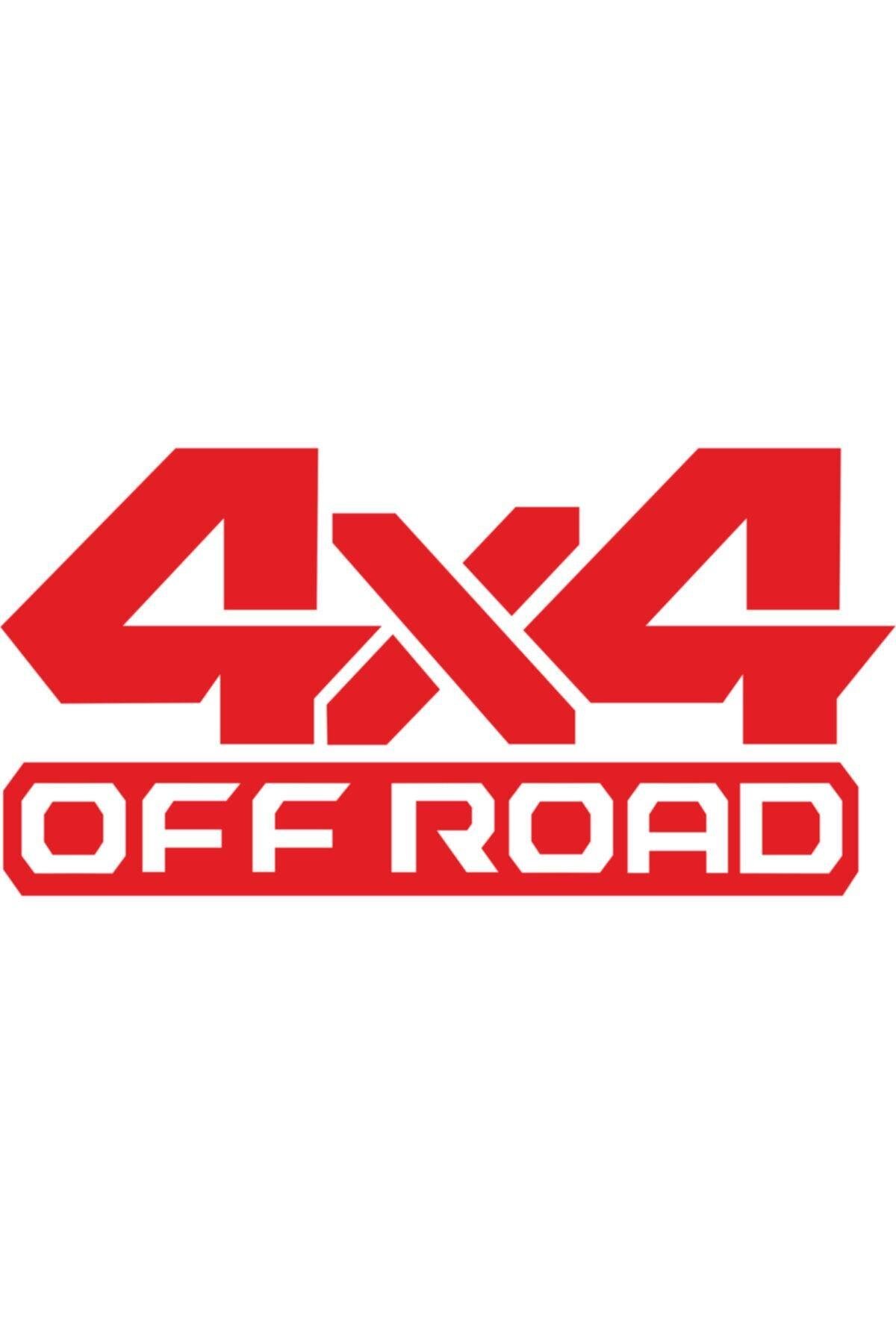 Off Road 4X4 Oto özel yeni sticker 2 Adet Büyük Boy Kırmızı 20*10 Cm