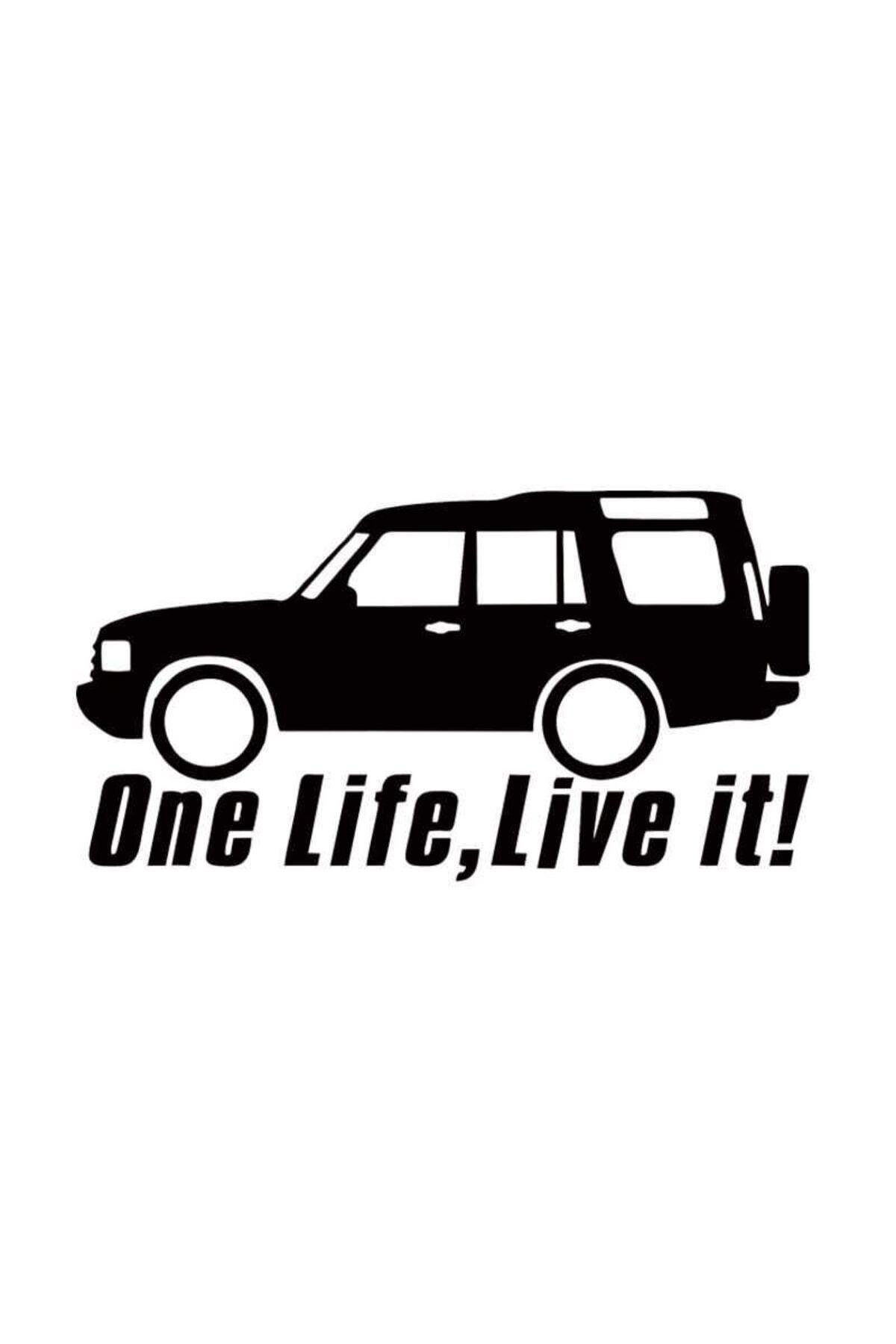 One Life Live It! Jeep 4X4 özel yeni stickeri 2 Adet Siyah