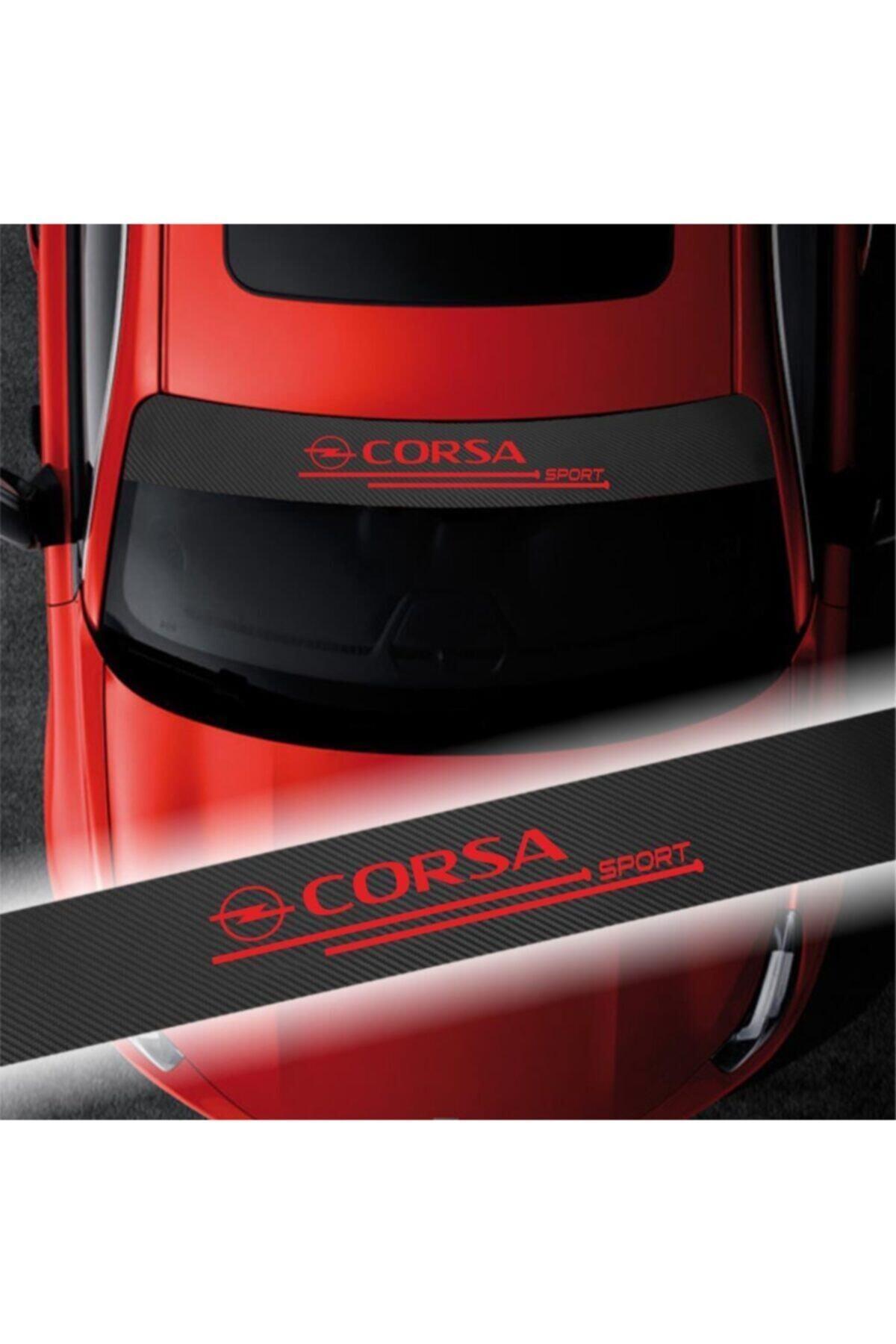 Opel Corsa İçin şık tasarım karbon sticker seti Aksesuar Oto Ön Cam Oto özel yeni sticker Karbon