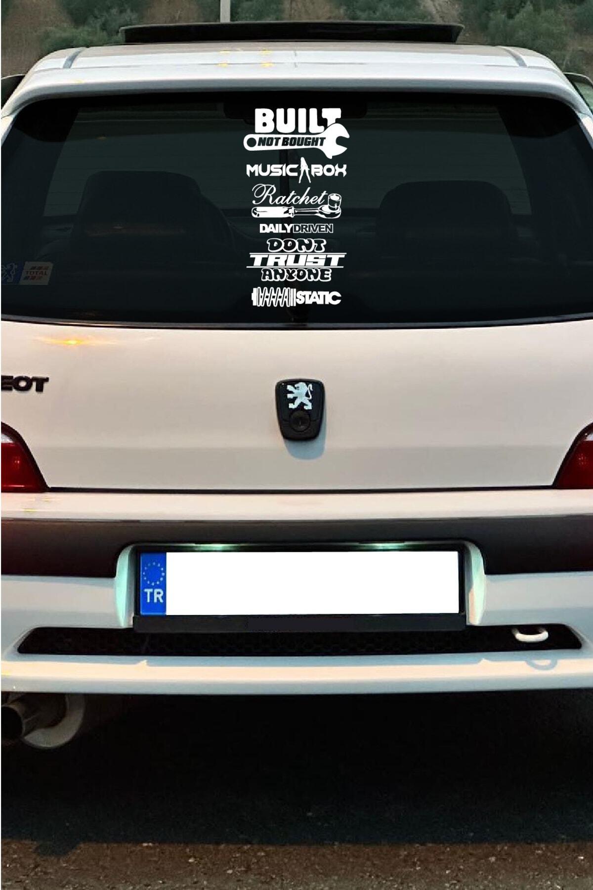 Oto Arka Cam özel yeni sticker İngilizce Model 75 40*20 Cm