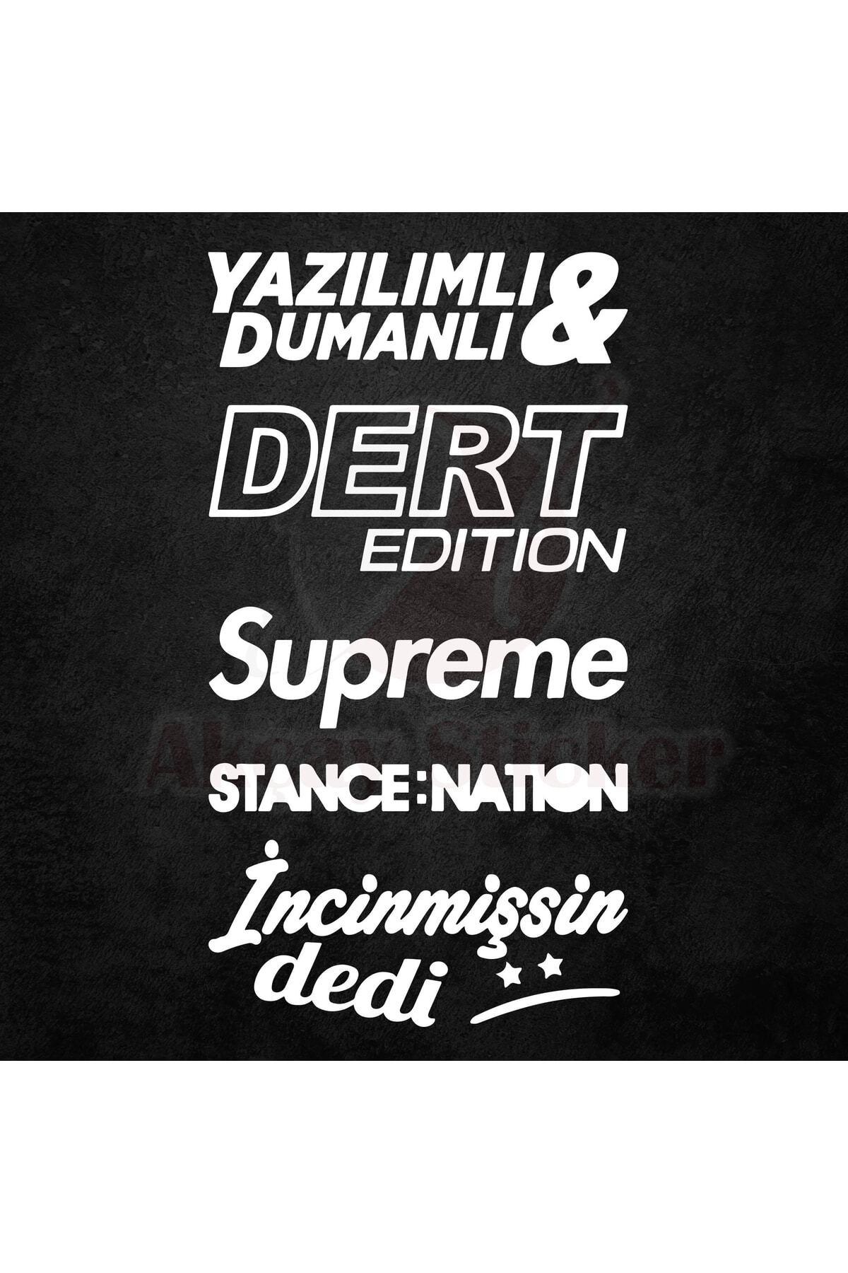 Oto Arka Cam özel yeni sticker Model 18 Beyaz 20*37 Cm
