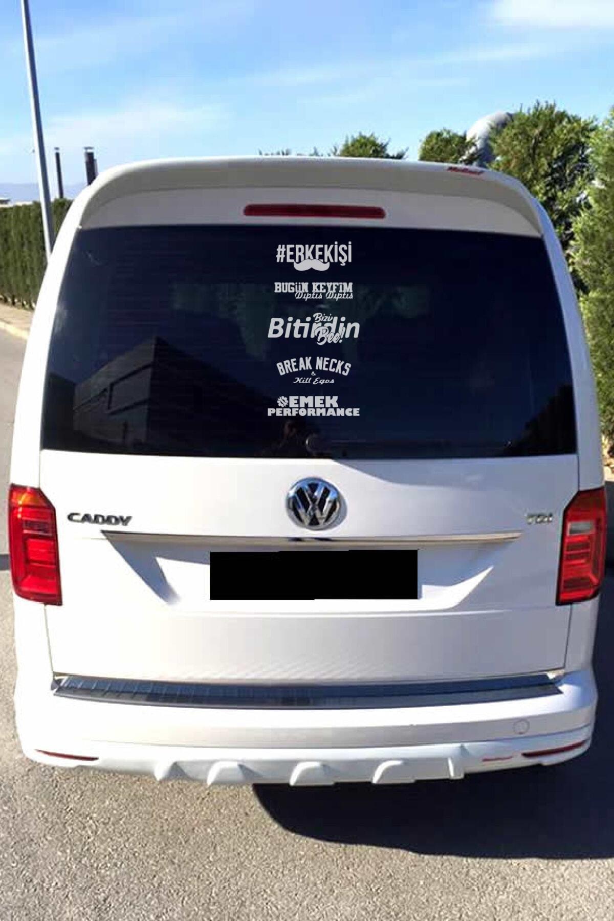 Oto Arka Cam özel yeni sticker Model 42 Beyaz 40*20 Cm