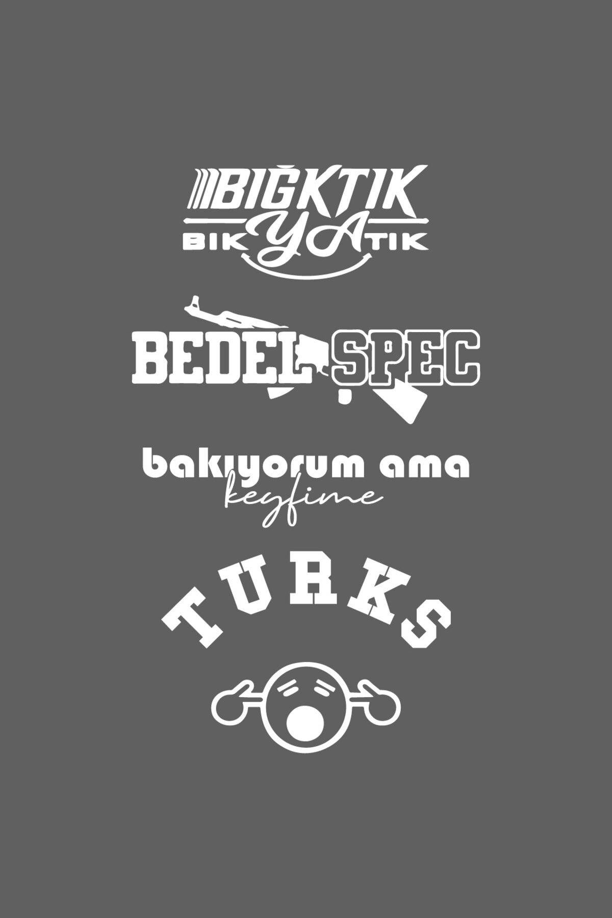 Oto Arka Cam özel yeni sticker Model 48 Beyaz 40*20 Cm