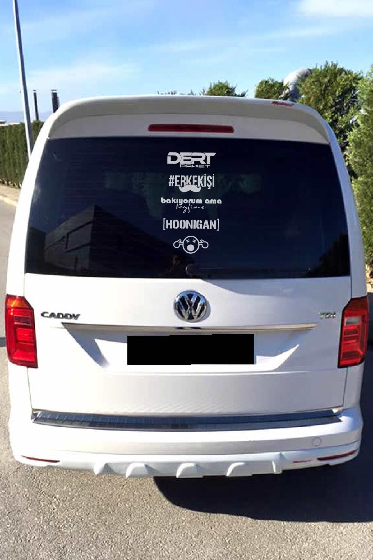 Oto Arka Cam özel yeni sticker Model 51 Beyaz 40*20 Cm