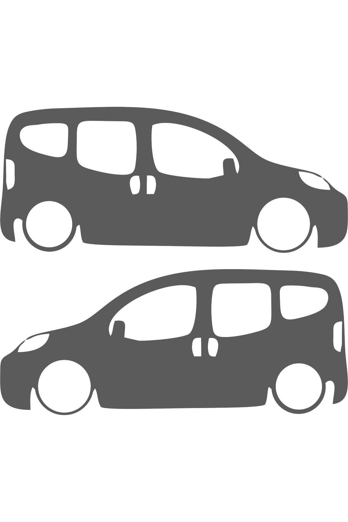 Oto Cam özel yeni sticker 2' li Siyah 19*8 Cm