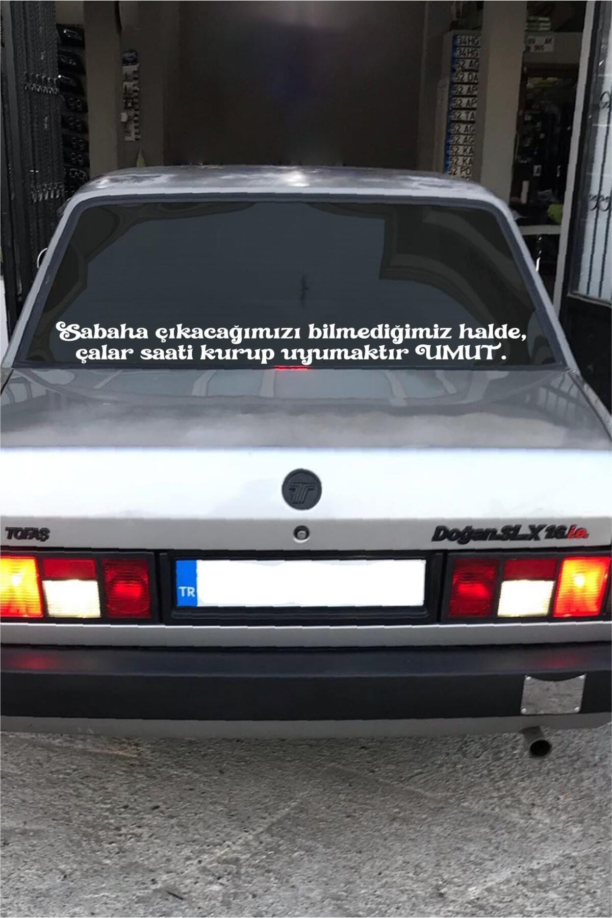 Oto Cam Yazı Sözleri Ticari-Servis-Dolmuş-Panelvan Uzun özel yeni sticker Model 15