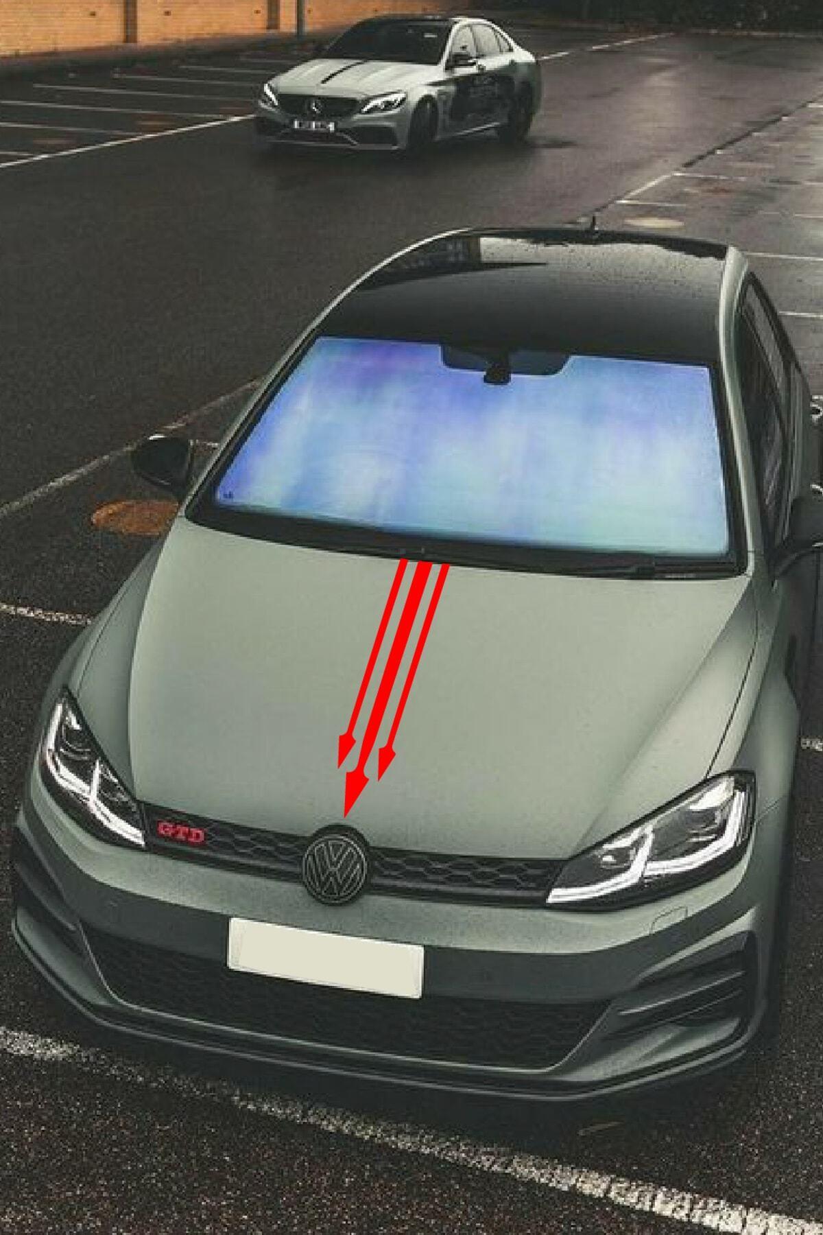 Oto Kaput özel yeni sticker Ok Ucu 3'Lü Kırmızı 12*60 Cm