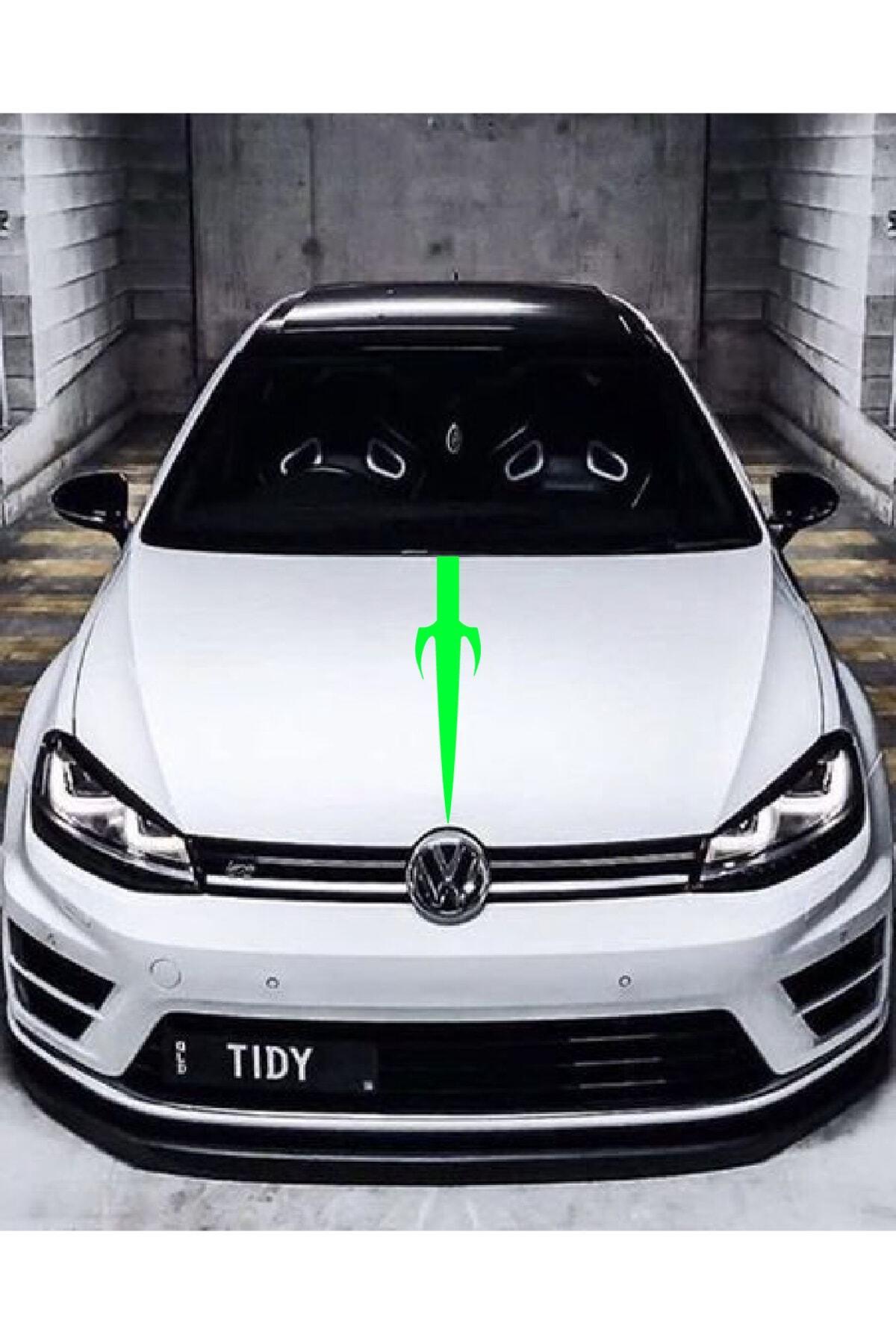 Oto Kaput Şerit özel yeni sticker Kılıç Tasarımlı Yeşil 25*60 Cm