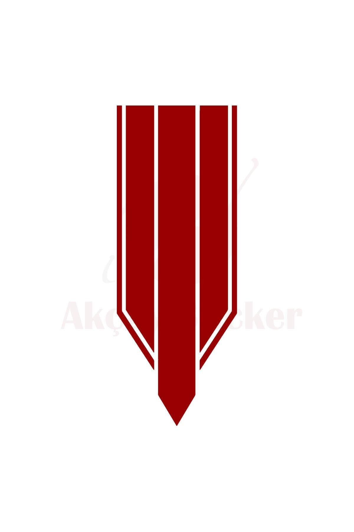 Oto Kaput Şerit özel yeni sticker Kırmızı 60*25 Cm