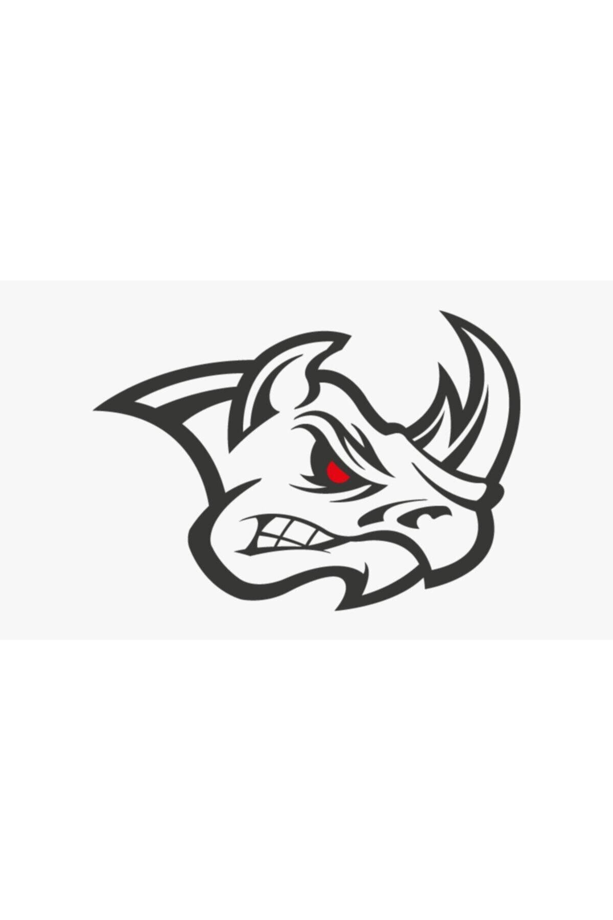 Oto Rhino Oto özel yeni sticker Siyah 58*35 Cm